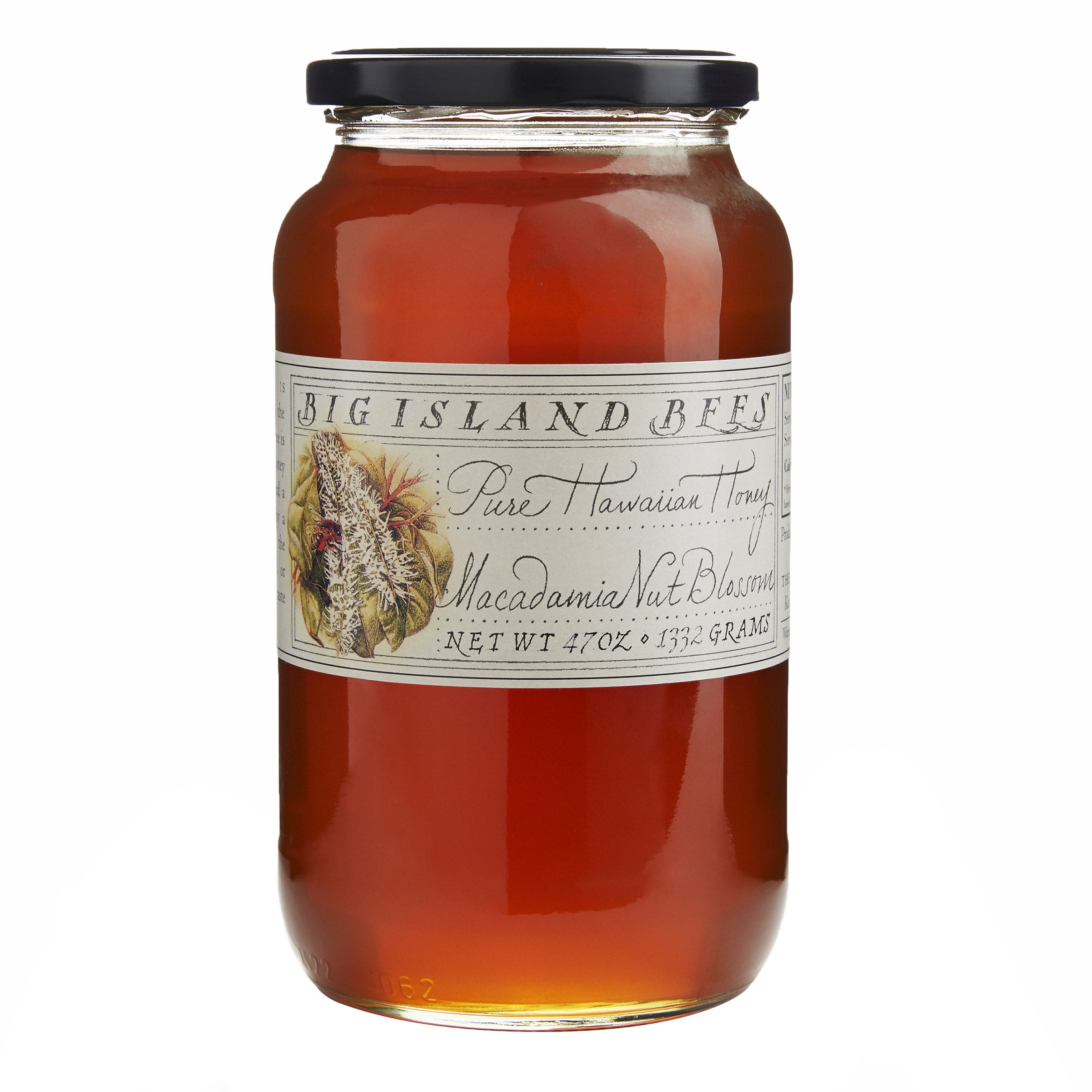 BIG ISLAND BEE MACADAMIA NUT HONEY NET WT 47OZ