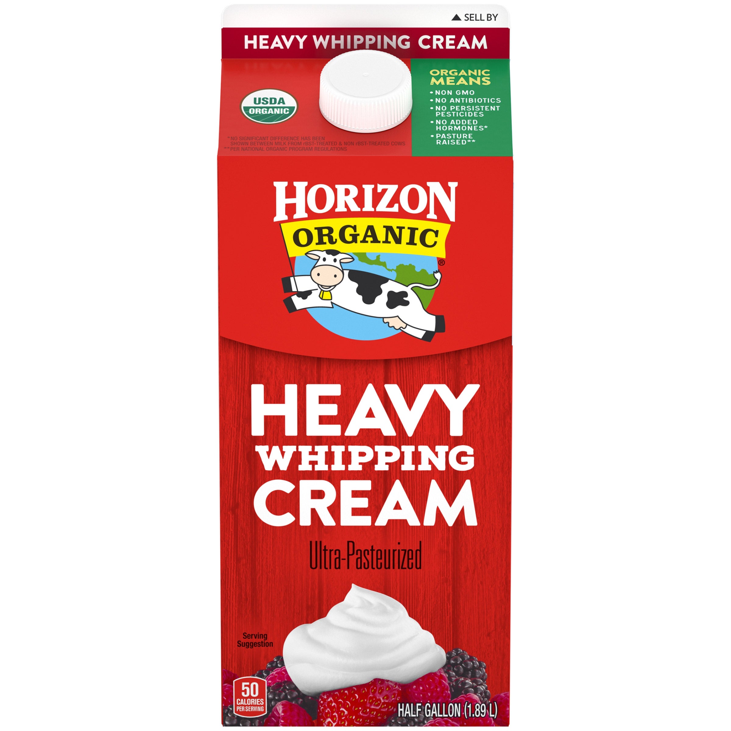 HORIZON ORGANIC HEAVY WHIPPING CREAM 64 OUNCE CARTON