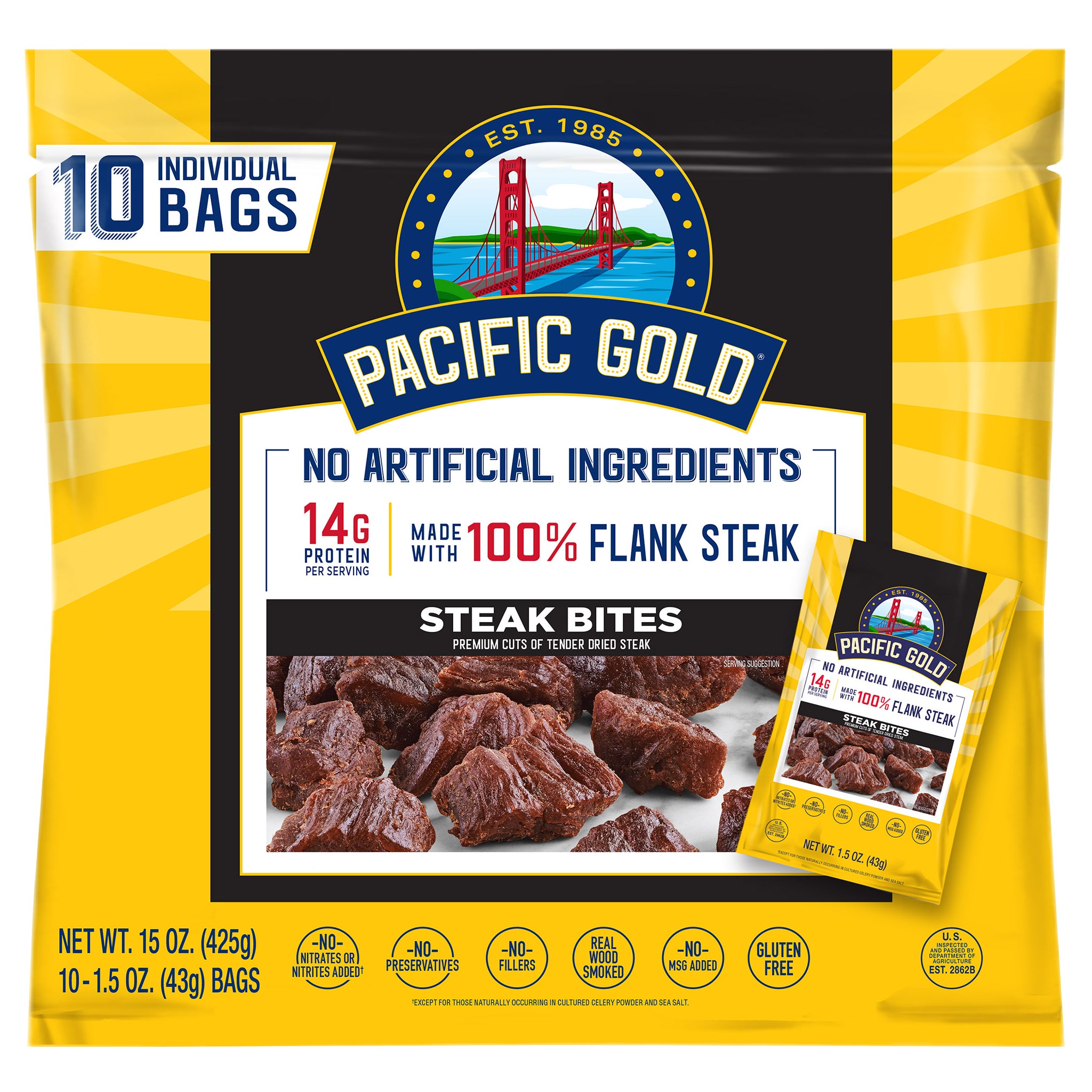 PACIFIC GOLD STEAK BITES 10/1.5 OZ