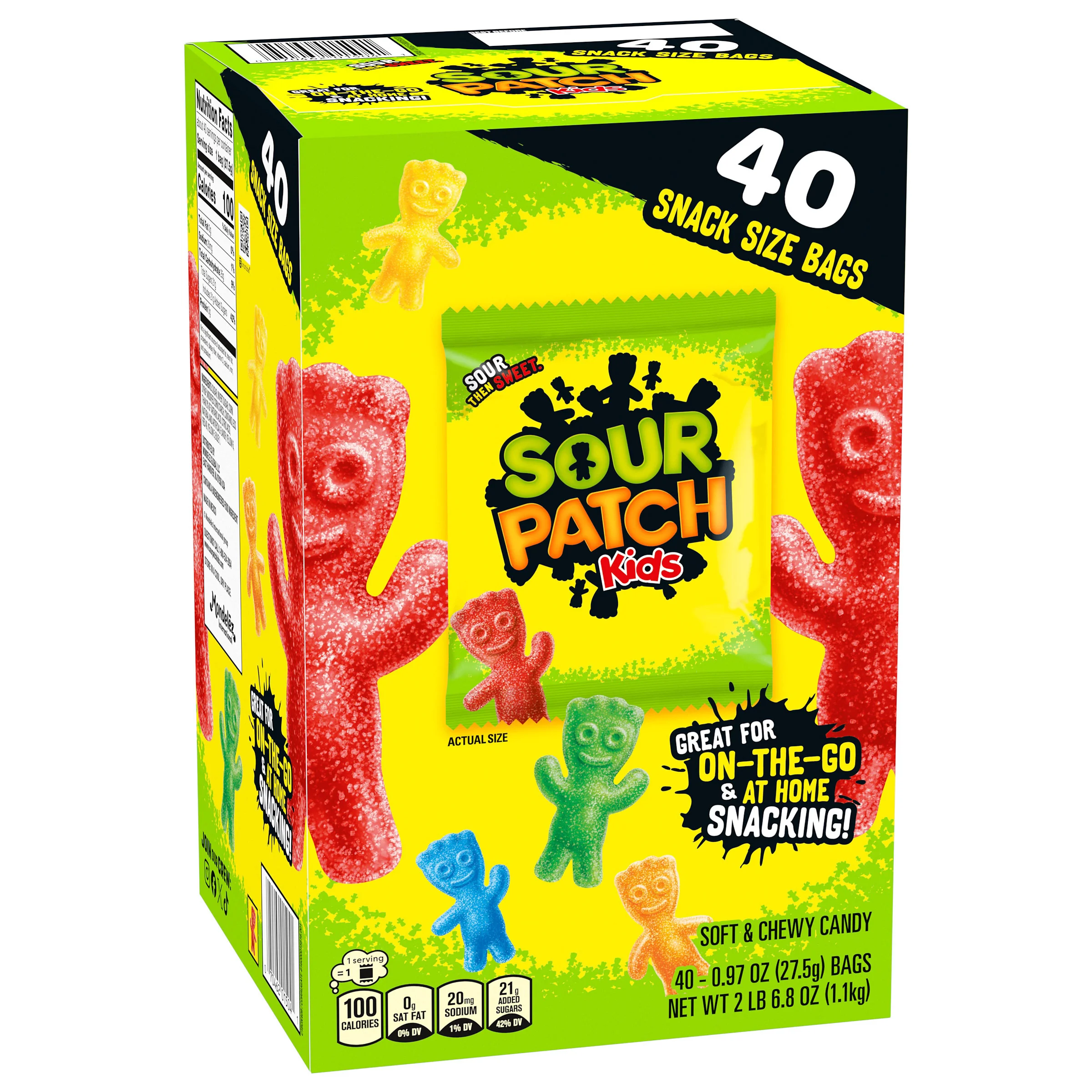 SOUR PATCH KIDS SNACK SIZE BAGS 40/.97 OZ