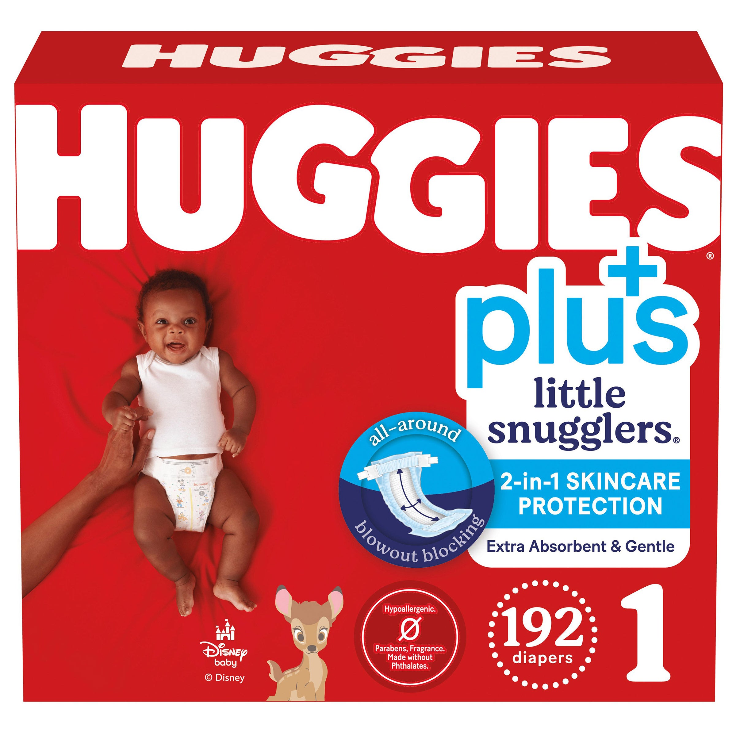 HUGGIES LITTLE SNUGGLERS PLUS SIZE 1 192CT - Image 1