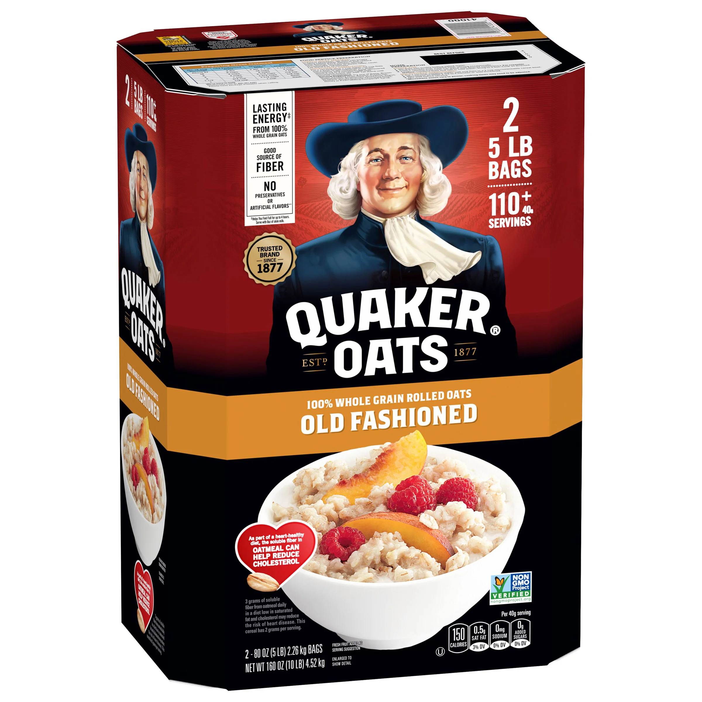 QUAKER OLD FASHIONED OATMEAL 2/80 OUNCE BAGS - Image 1