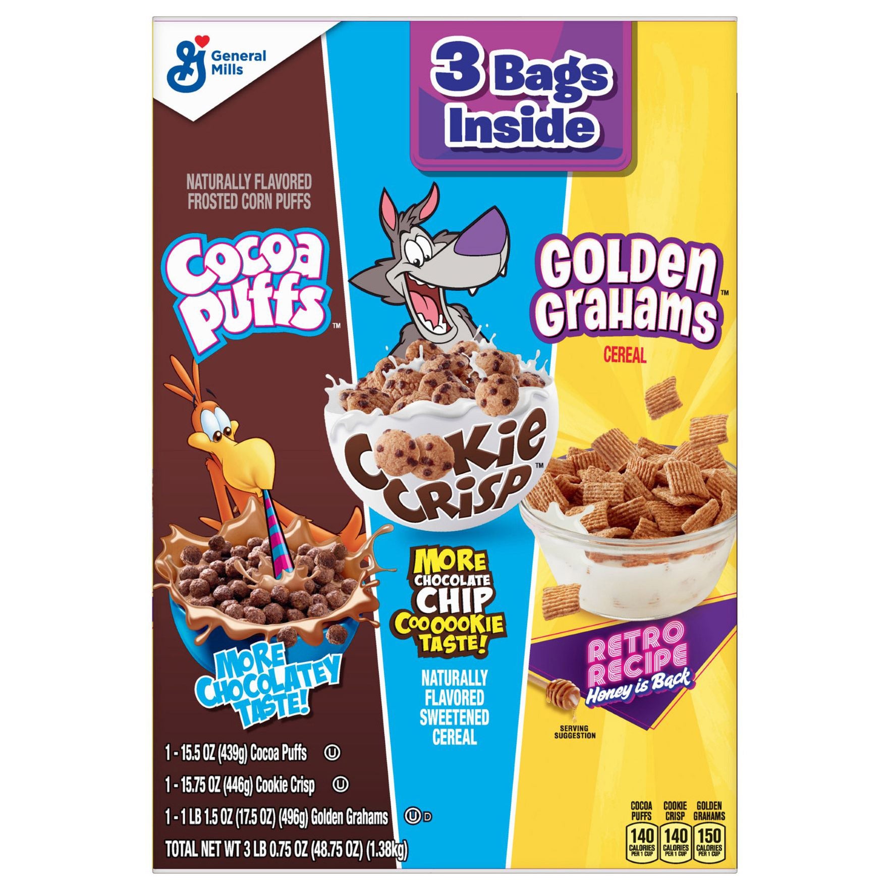 GENERAL MILLS TRIPLE PACK ASSORTMENT 48.75 OZ