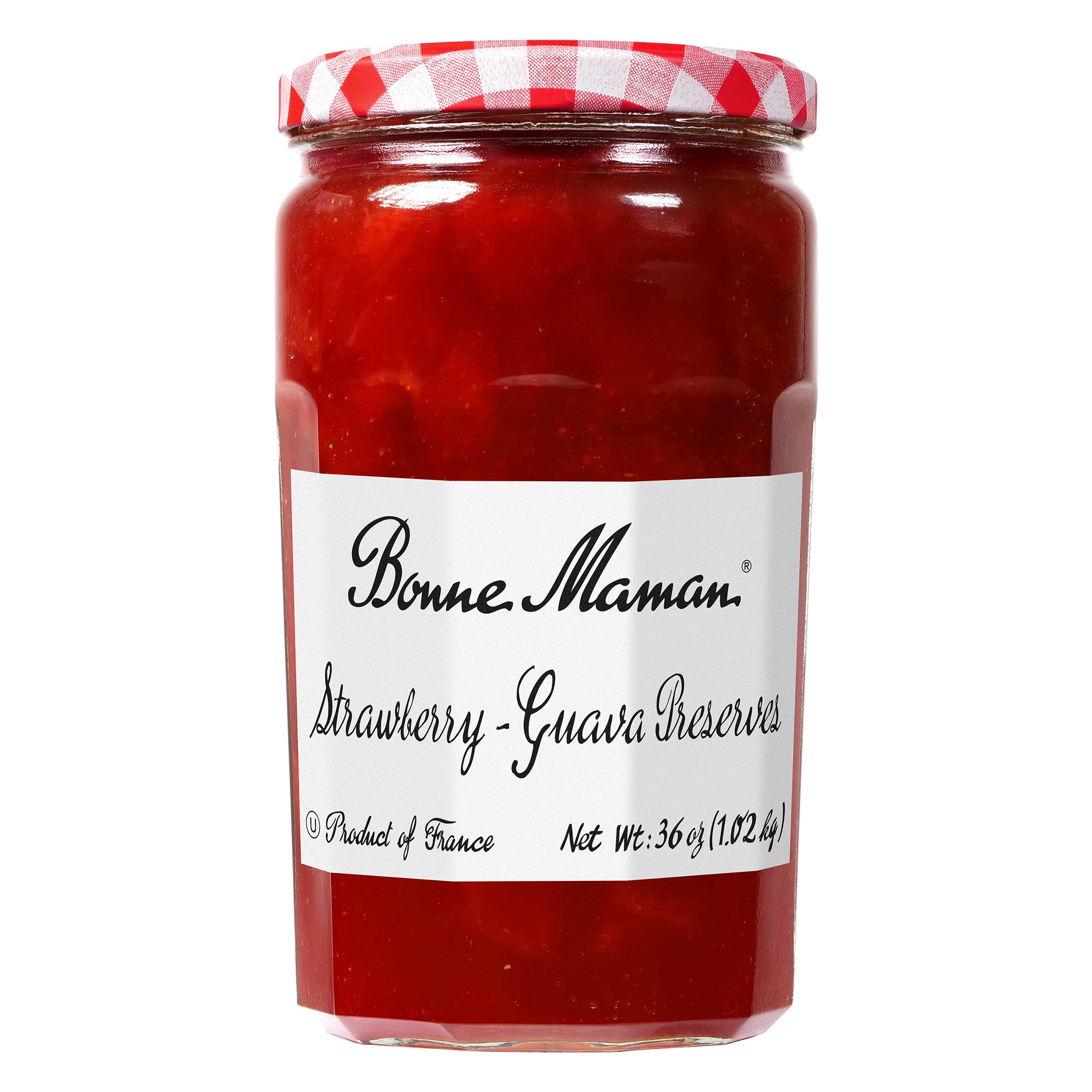 BONNE MAMAN PRESERVE STRAWBERRY GUAVA 36 OUNCES - Image 1