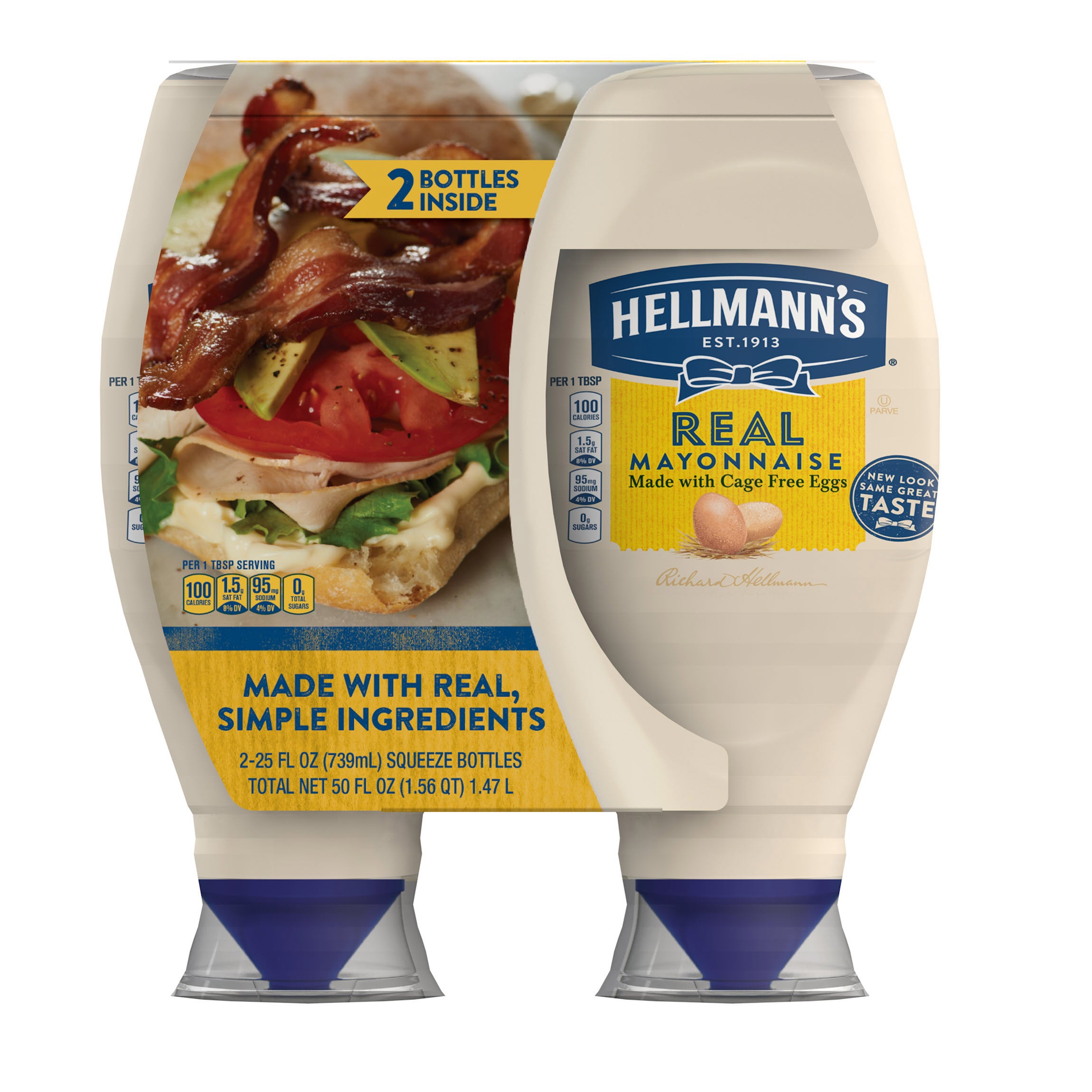 HELLMANN'S SQUEEZE MAYO 2/25 FL OZ