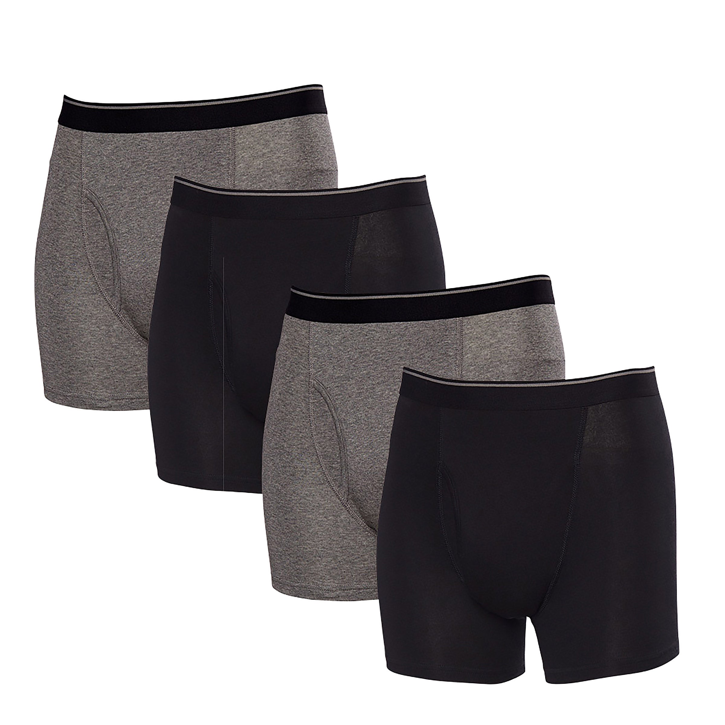 KIRKLAND SIGNATURE + MEN'S SUPIMA COTTON BOXER BRIEF 4 PK