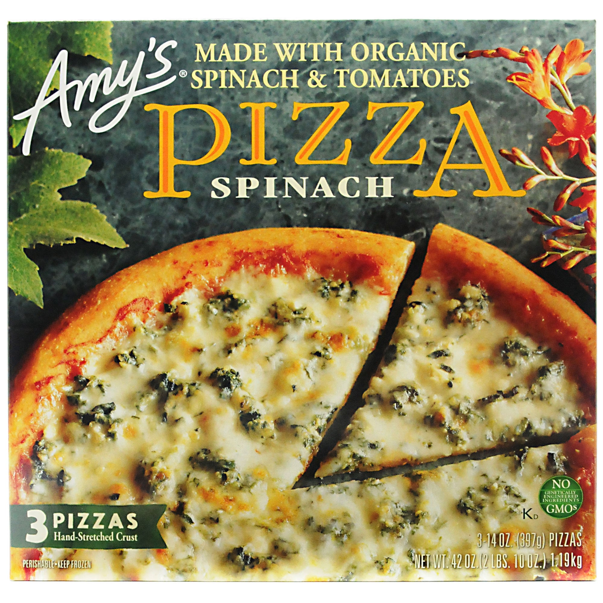 AMY'S SPINACH PIZZA 3 PACK 42 OUNCES
