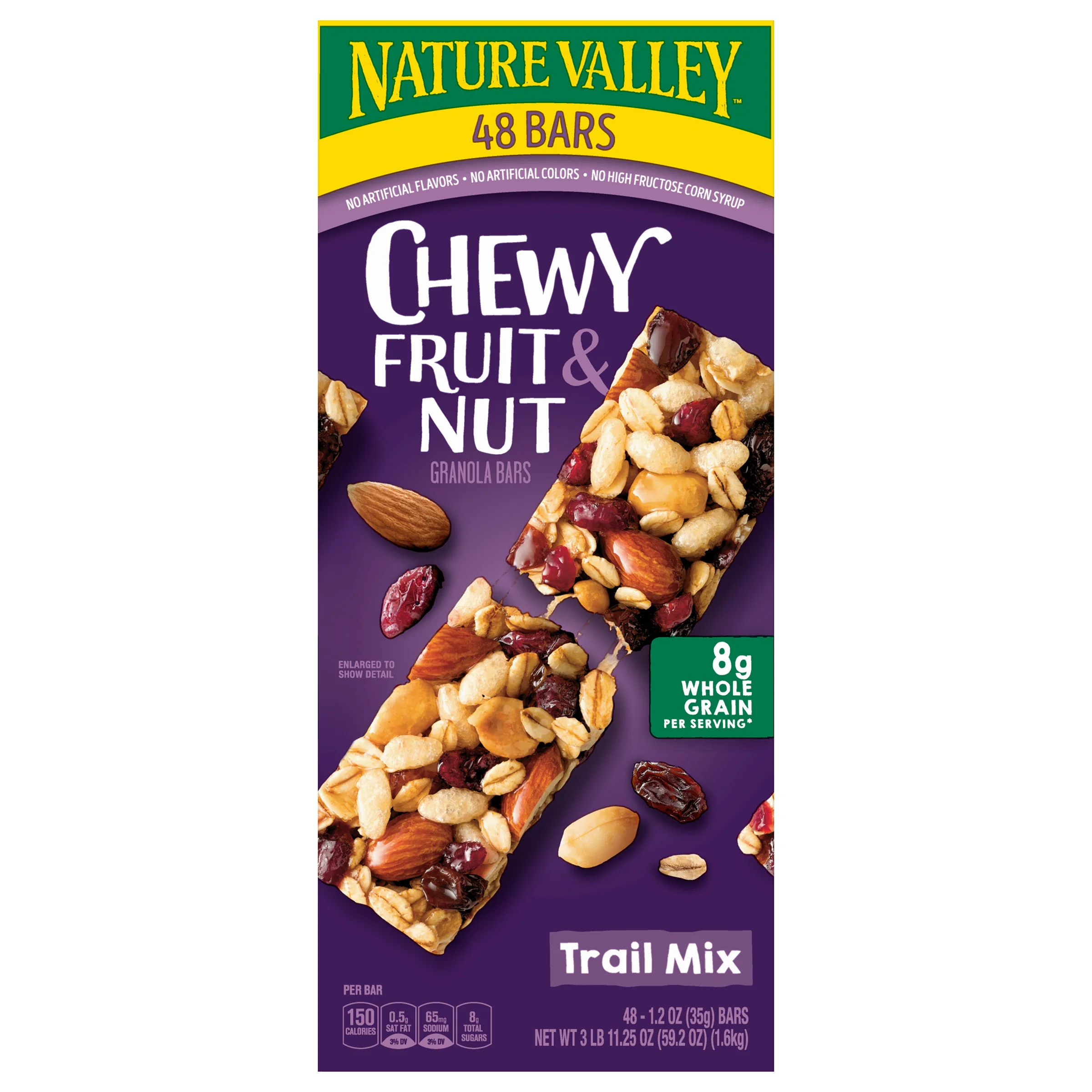 NATURE VALLEY CHEWY FRUIT & NUT BARS TRAIL MIX 48CT/1.2OZ - Image 1
