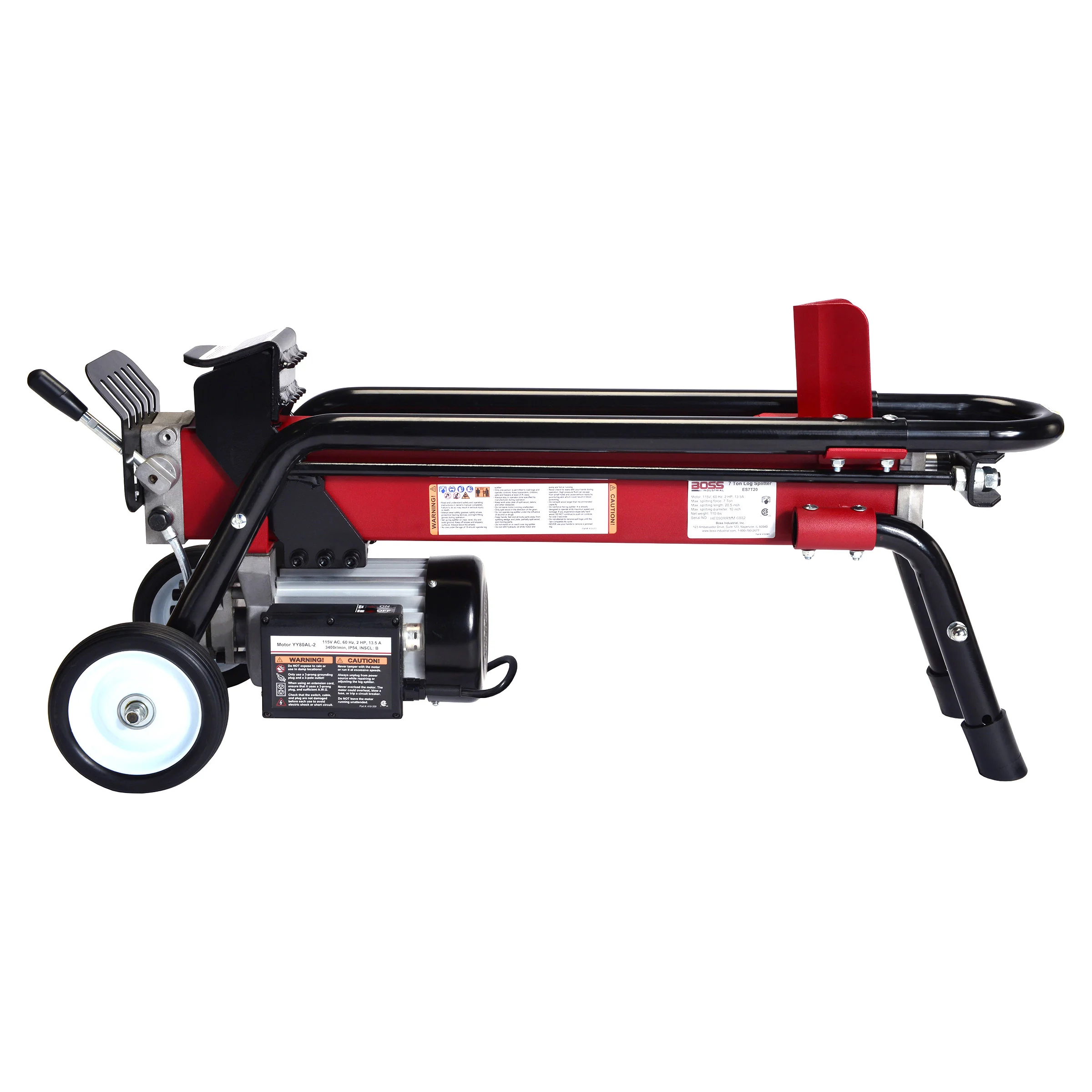 BOSS INDUSTRIAL 7 TON ELECTRAIL LOG SPLITTER - Image 1