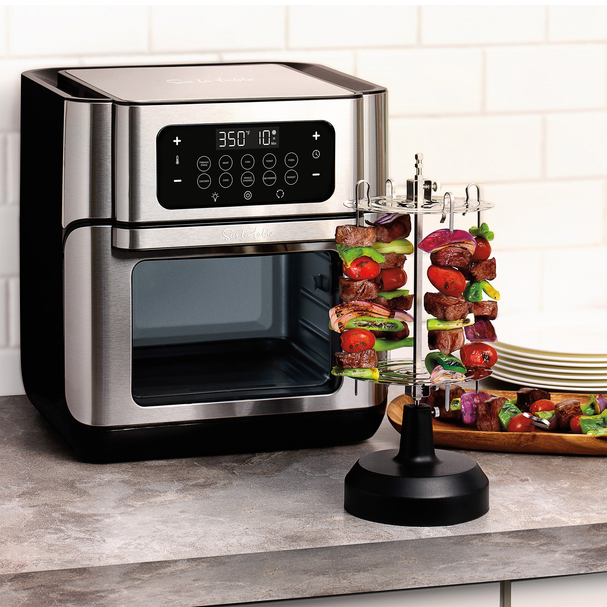 SUR LA TABLE 13QT AIR FRYER W/ROTISSERIE BASKET ^