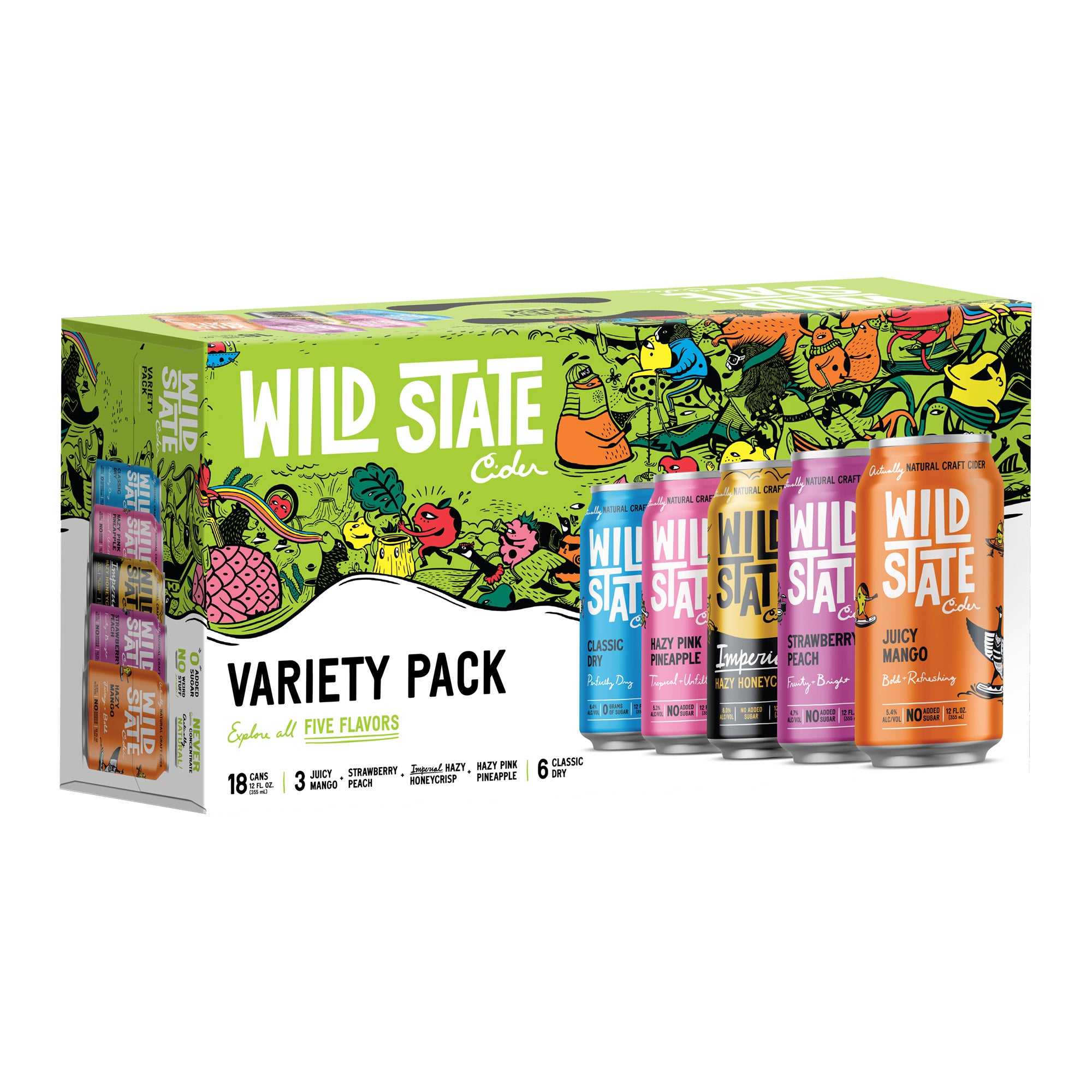 WILD STATE CIDER MINNESOTA VARIETY 18/12 OZ CANS - Image 1
