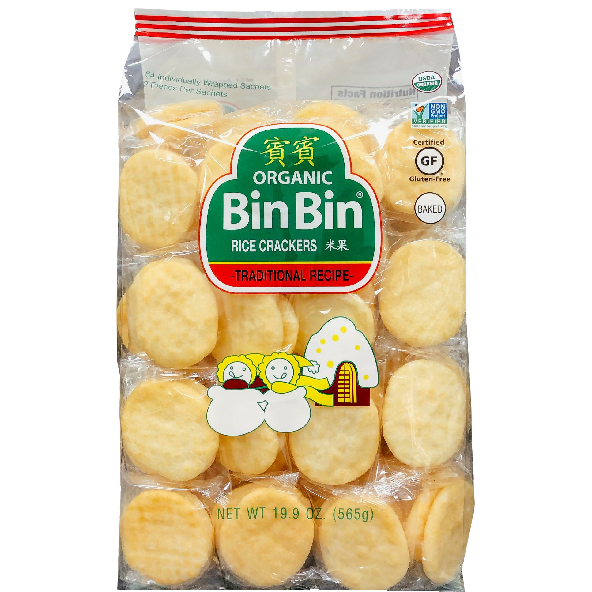 ORGANIC BIN BIN RICE CRACKER 19.9 OZ - Image 1