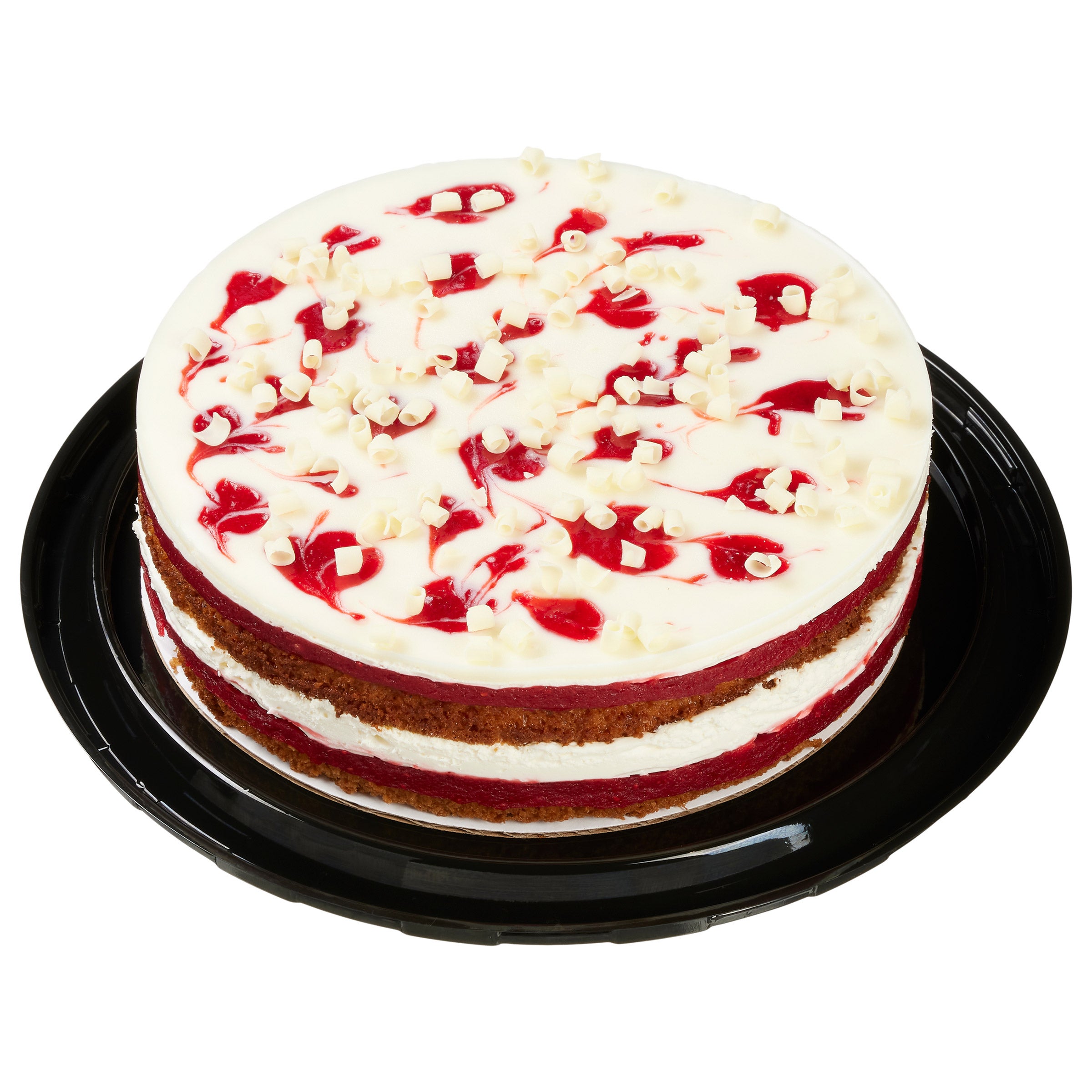 9¨ WHITE CHOCOLATE RASPBERRY ROUND CAKE - Image 1