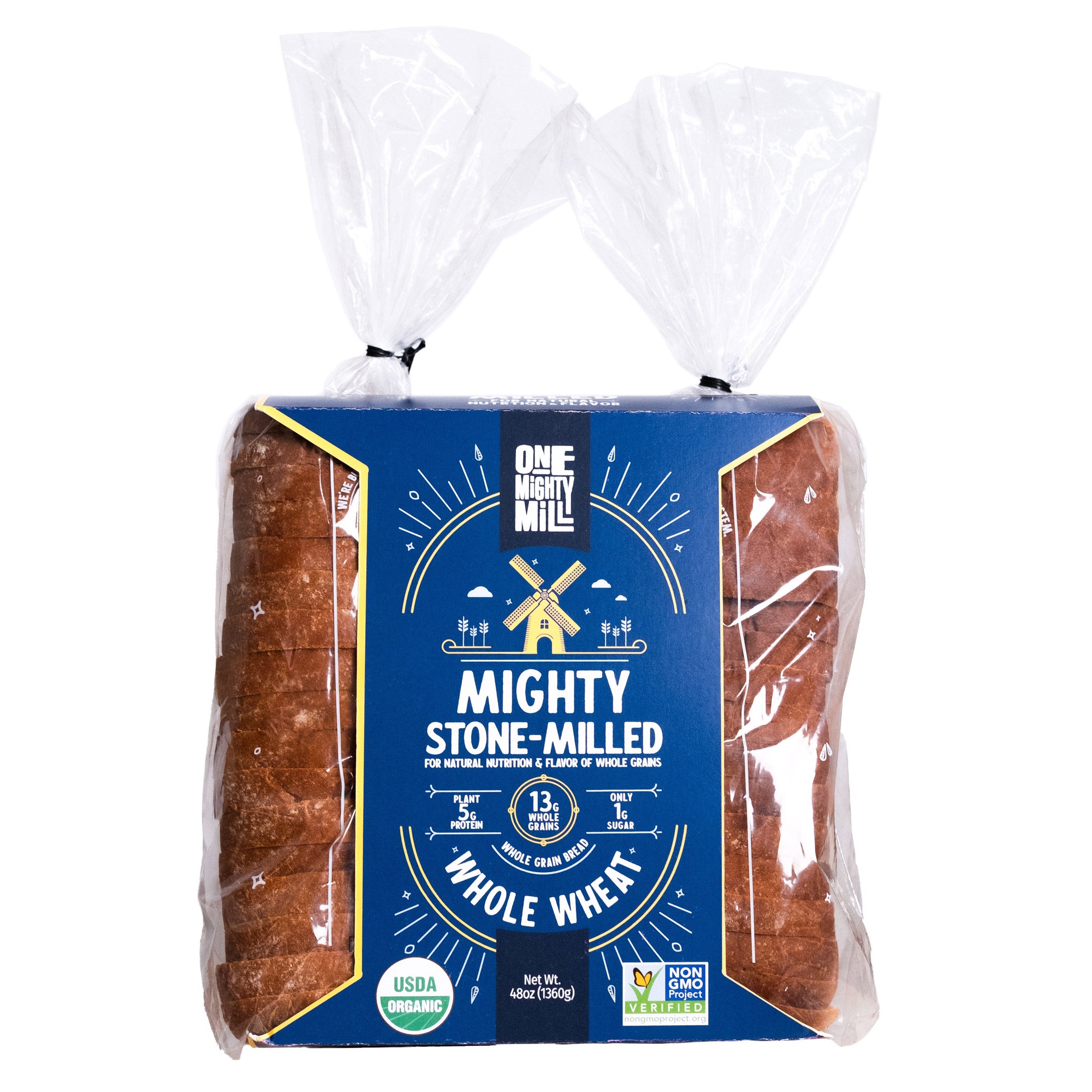 ONE MIGHTYMILL ORGANIC STONE MILLED WHT BREAD 2/24 OZ
