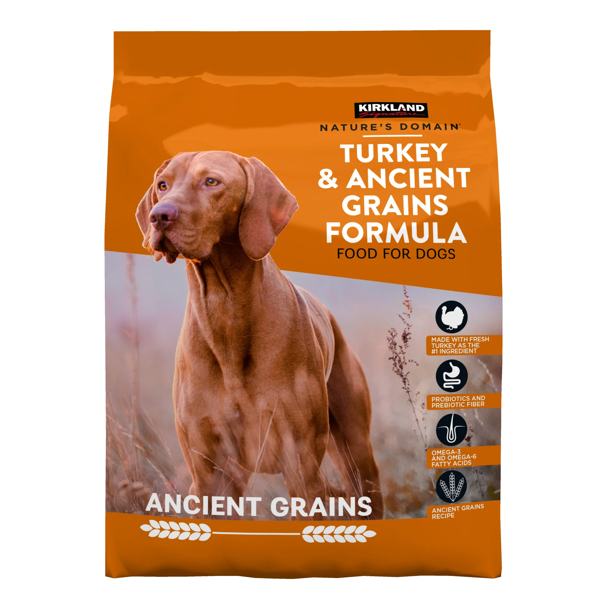 KS NATURE'S DOMAIN TURKEY & ANCIENT GRAIN 35 LBS DOG FOOD - Image 1