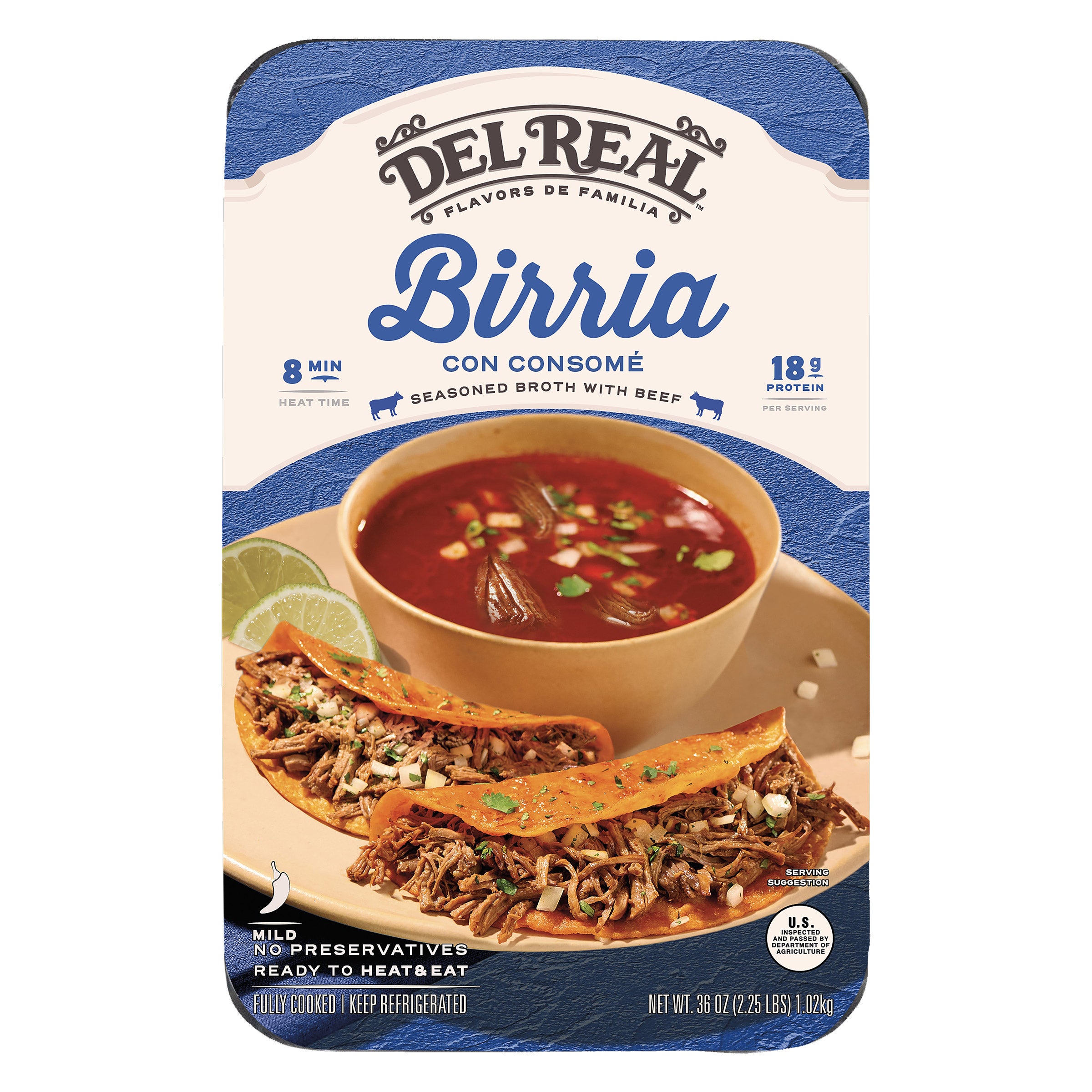 DEL REAL FOODS BEEF BIRRIA 36 OUNCES - Image 1