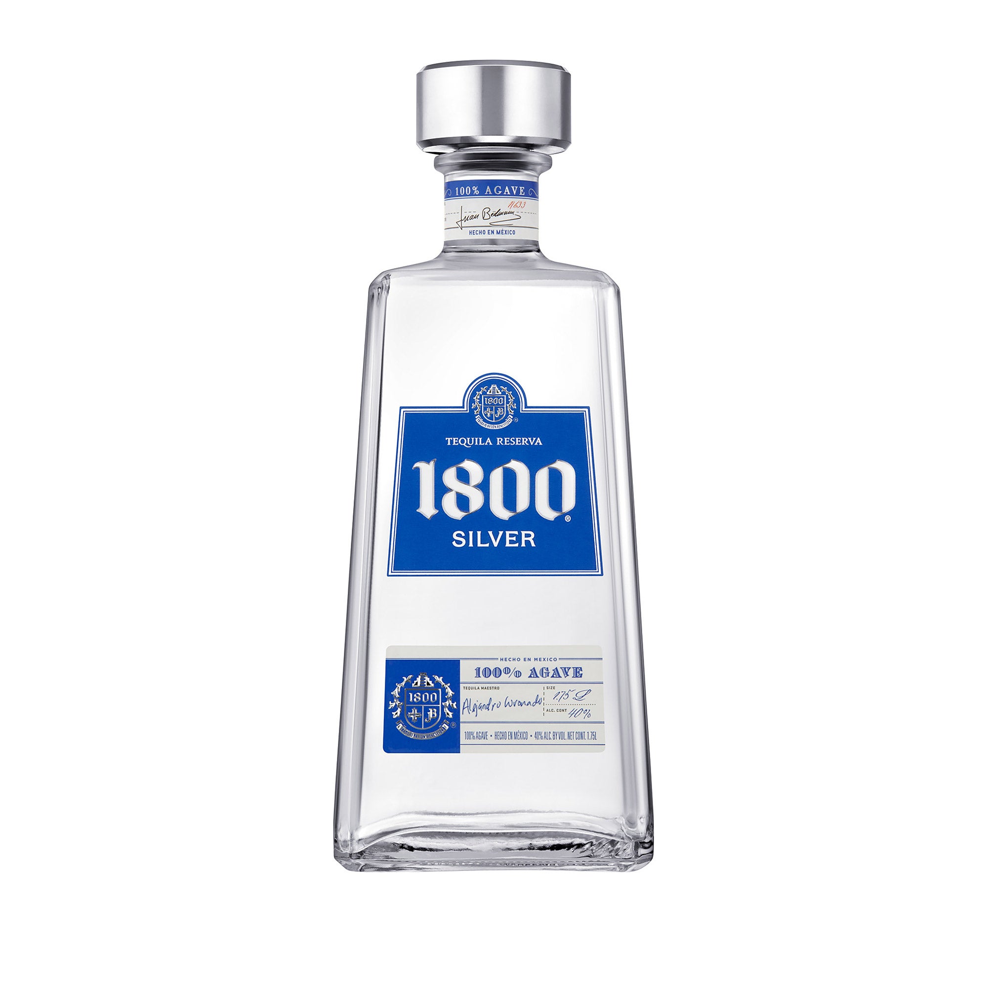 SILVER TEQUILA 100% BLUE AGAVE JALISCO, MEXICO 1.75L - Image 1
