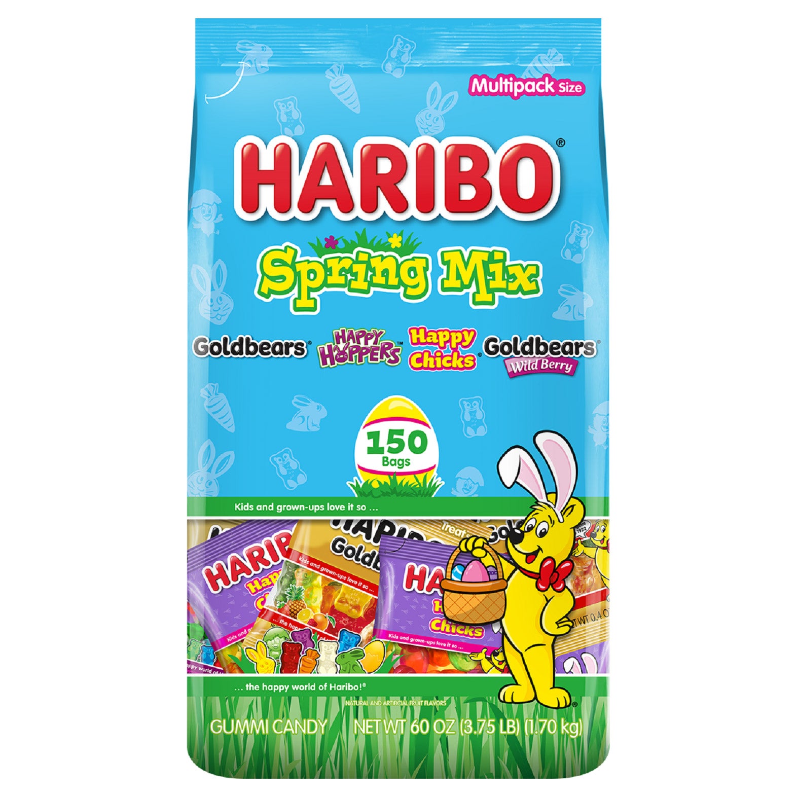 HARIBO SPRING MIX 150CT MINI BAGS 60 OUNCES