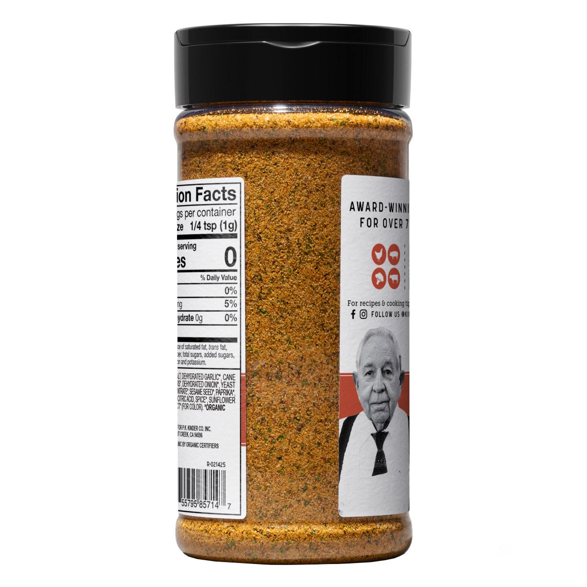 ORGANIC KINDER'S SPICY GARLIC CRUNCH SEASONING 9.9 OUNCES
