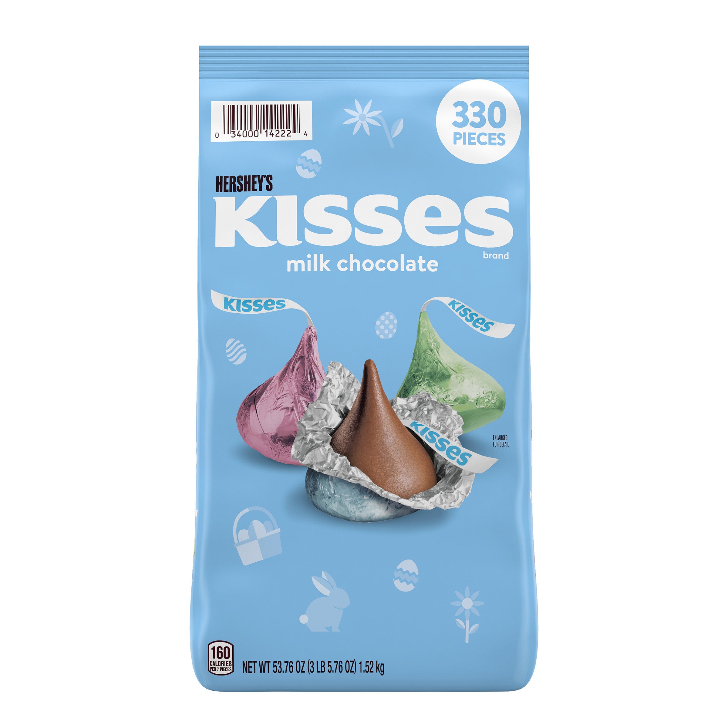 HERSHEY'S PASTEL KISSES 53.76 OZ (3.36 LBS)