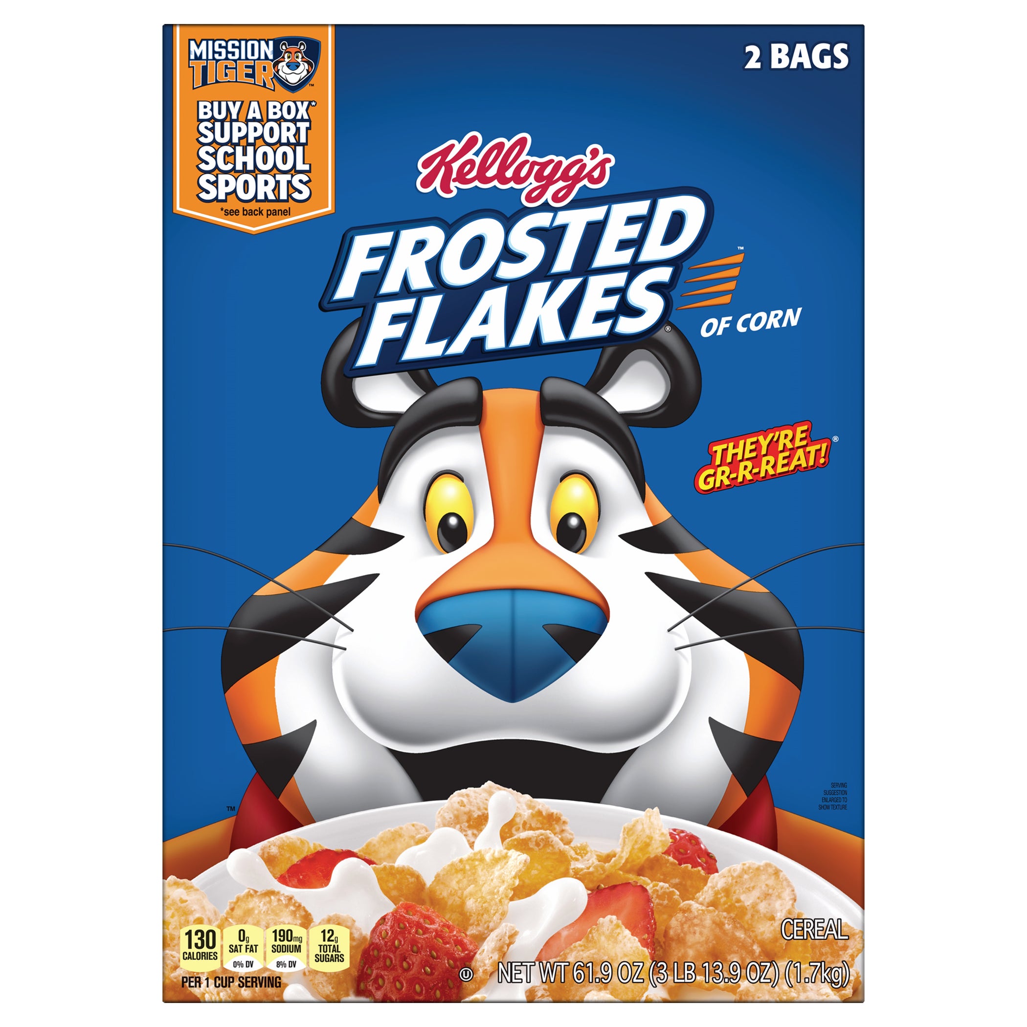 KELLOGG'S FROSTED FLAKES 2/30.95 OUNCE BAGS - Image 1
