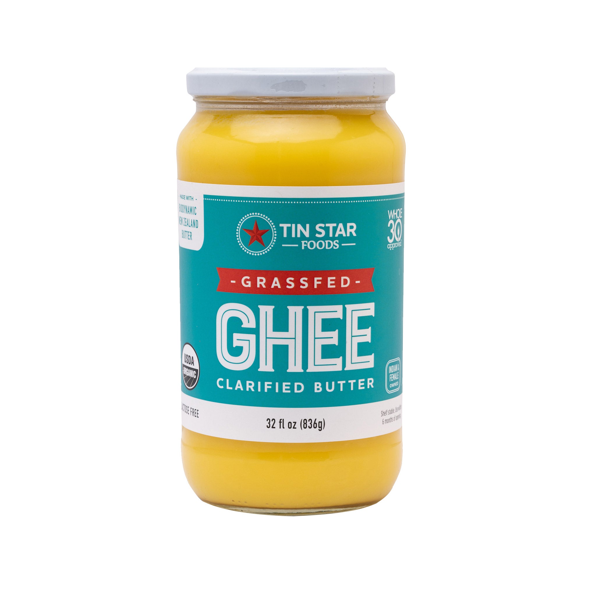 TIN STAR NEW ZEALAND ORGANIC GRASSFED GHEE 32 OZ