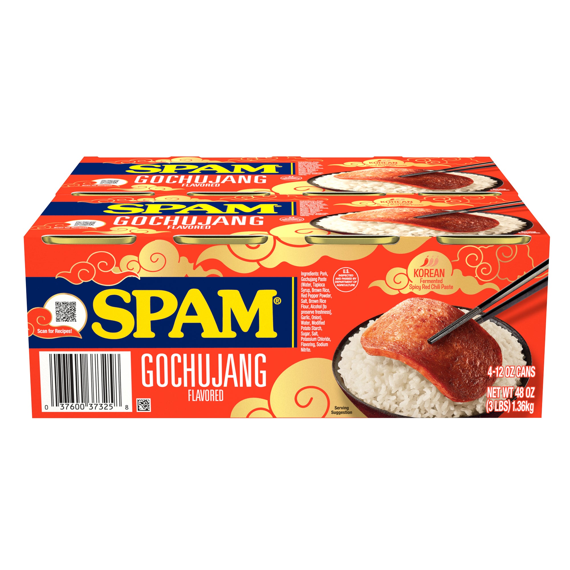 SPAM GOCHUJANG FLAVORED 8 COUNT 12 OUNCES EACH