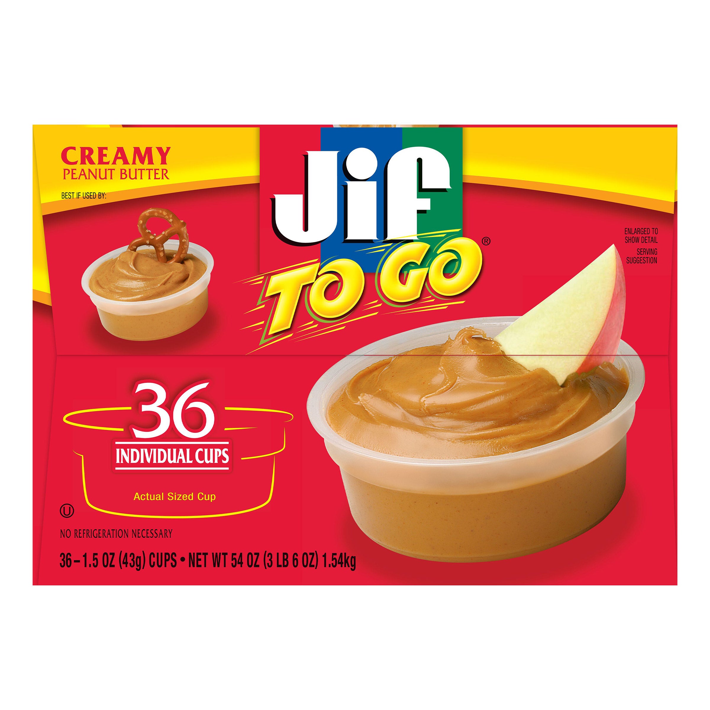 JIF TO GO CREAMY PEANUT BUTTER 36 CT / 1.5 OZ - Image 1