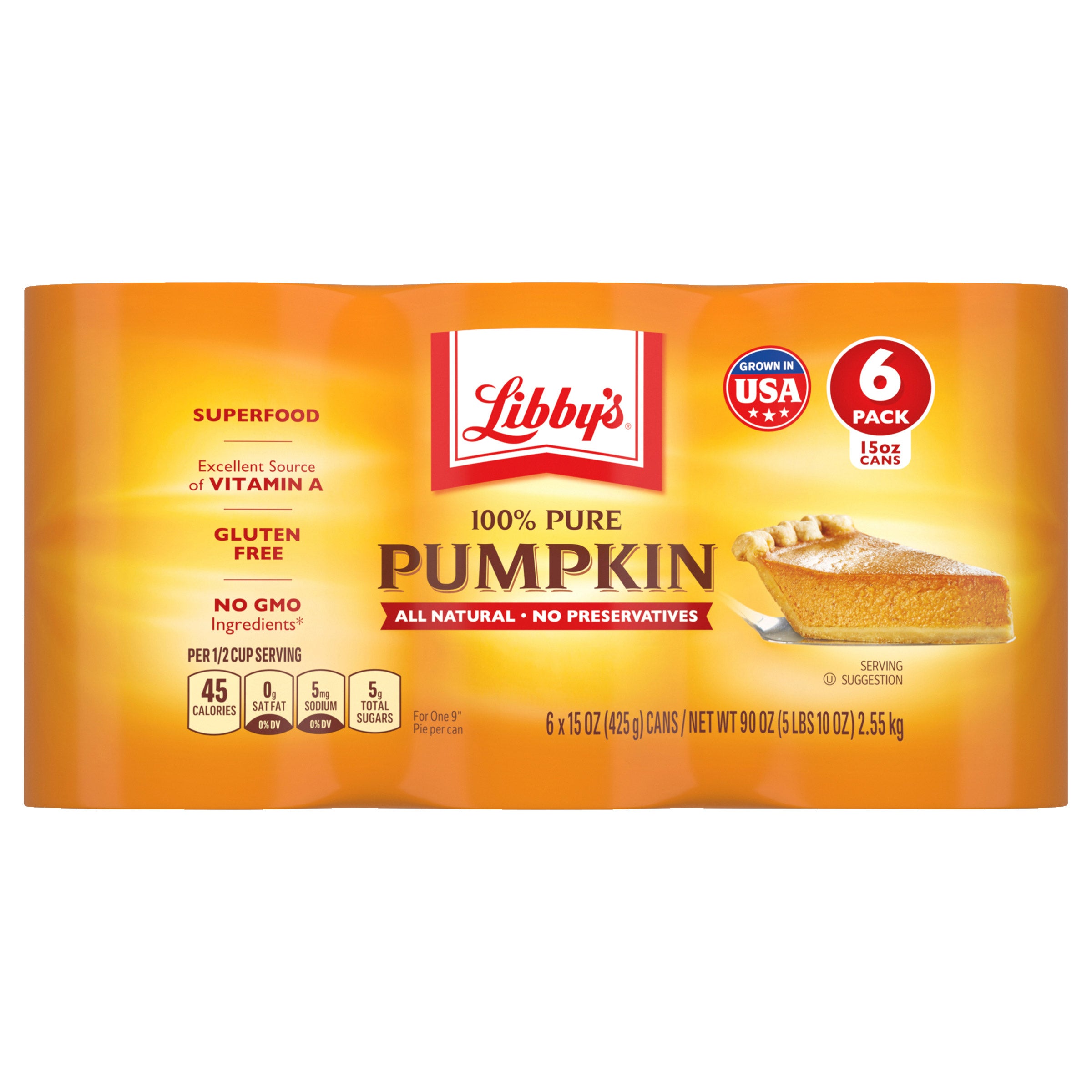 LIBBY'S CANNED PUMPKIN 6/15 OZ - Image 1