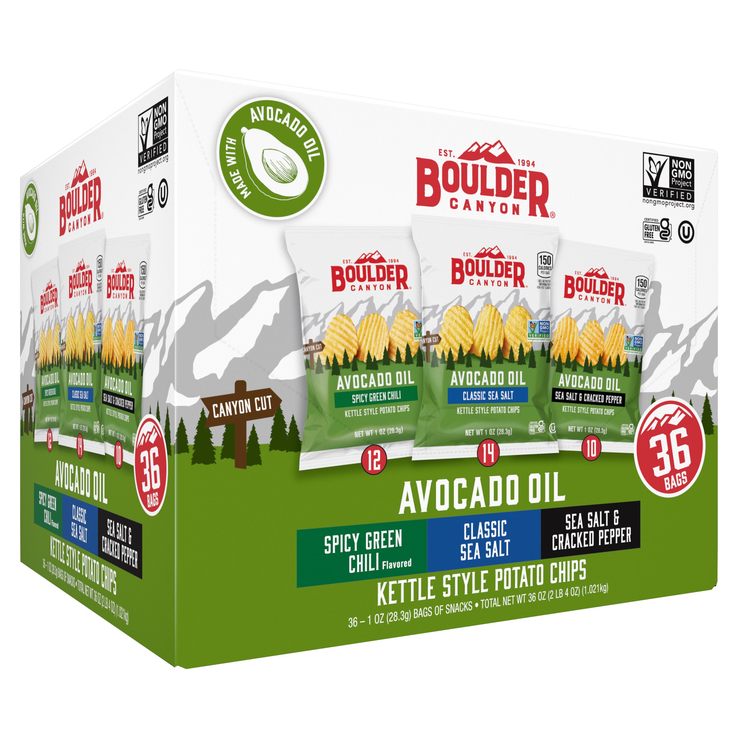 BOULDER CANYON AVOCADO OIL VARIETY 36 CT