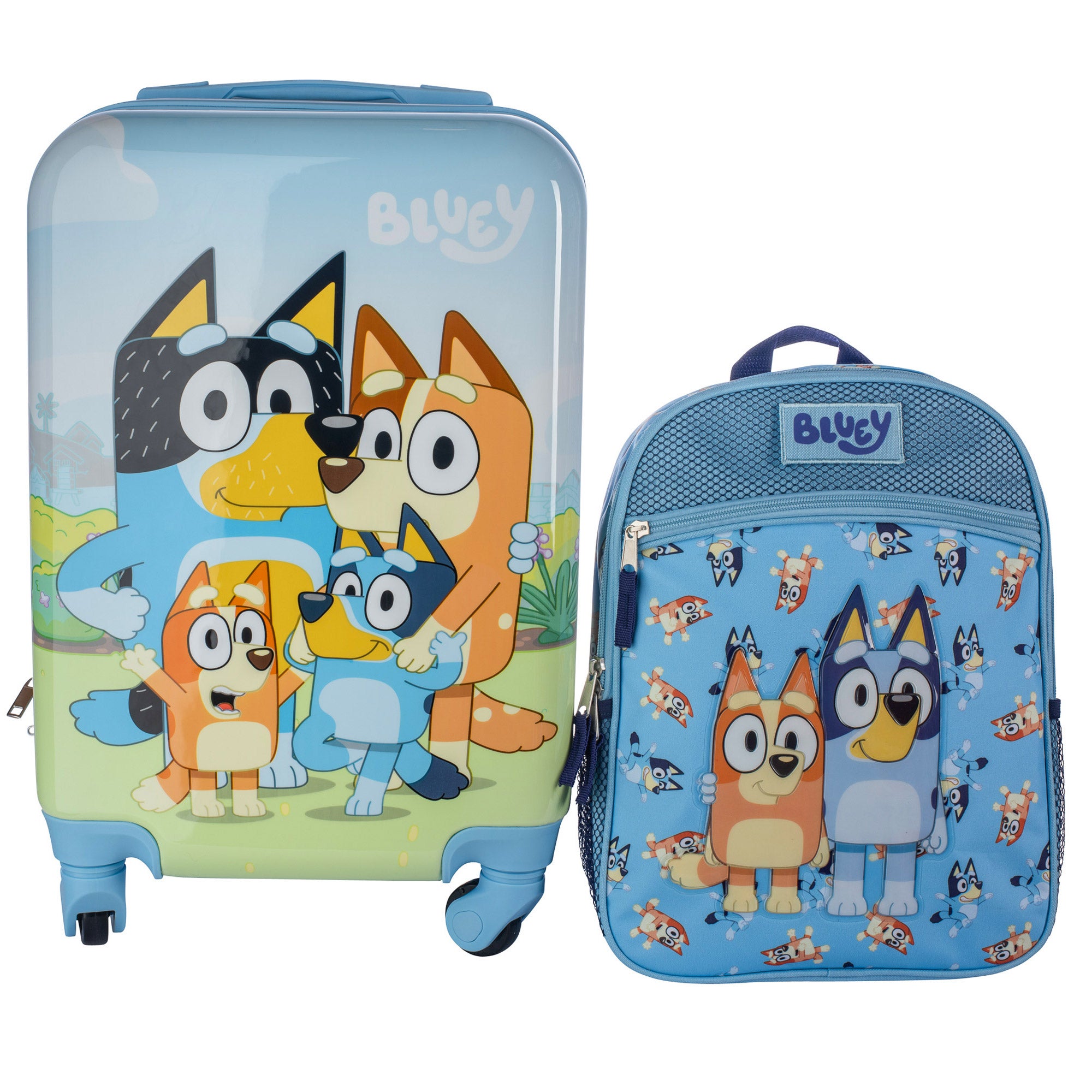 KIDS LICENSED CARRY ON + BACKPACK LUGGAGE SET