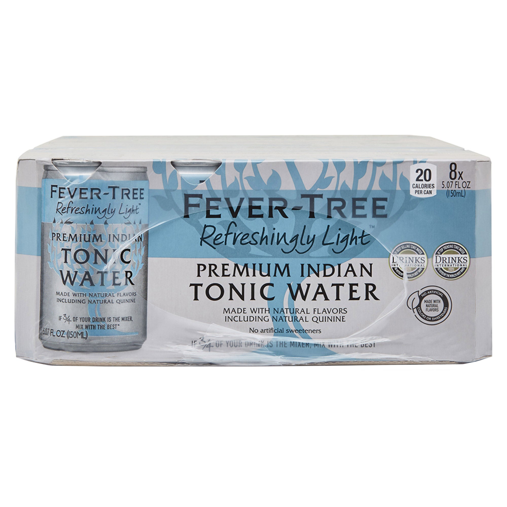 FEVER TREE LIGHT TONIC WATER 24 PACK 150ML CANS