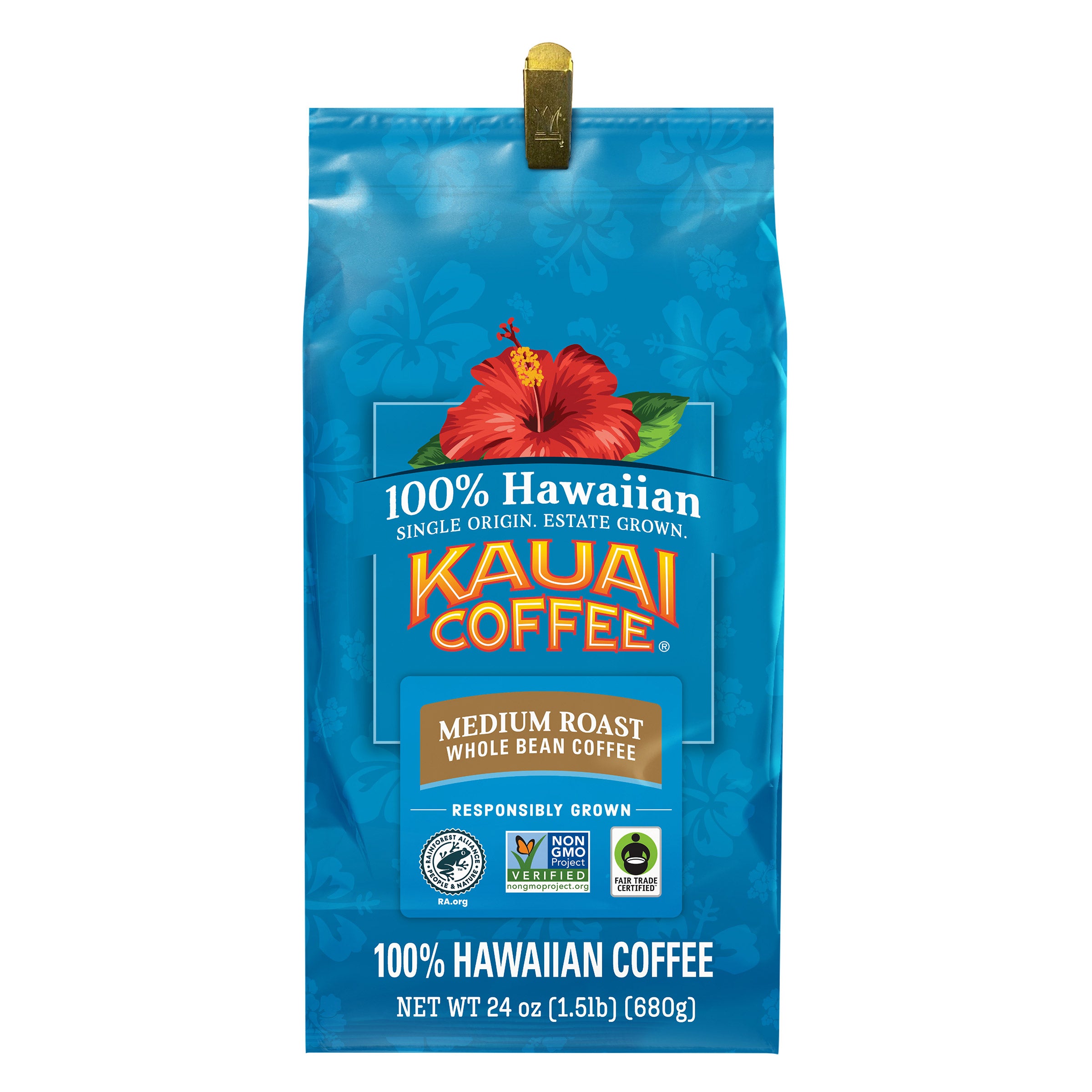 KAUAI COFFEE COMPANY KAUAI WHOLE BEAN 24 OZ - Image 1