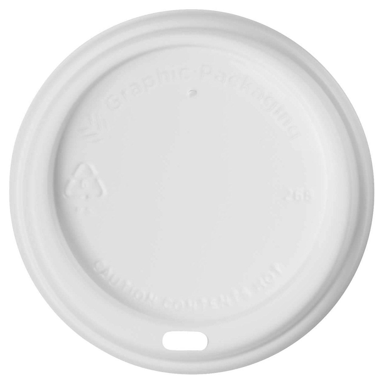GRAPHIC PACKAGING 10-24 OZ HOT CUP LID WHITE 600 CT