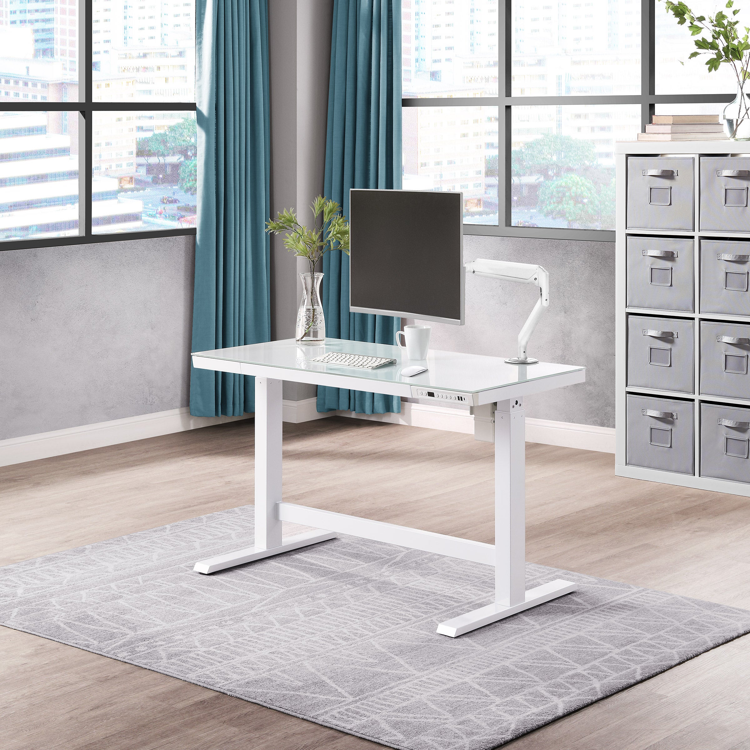BAYSIDE FURNISHINGS ASCENCIA 47¨ ADJUSTABLE HEIGHT DESK - Image 1