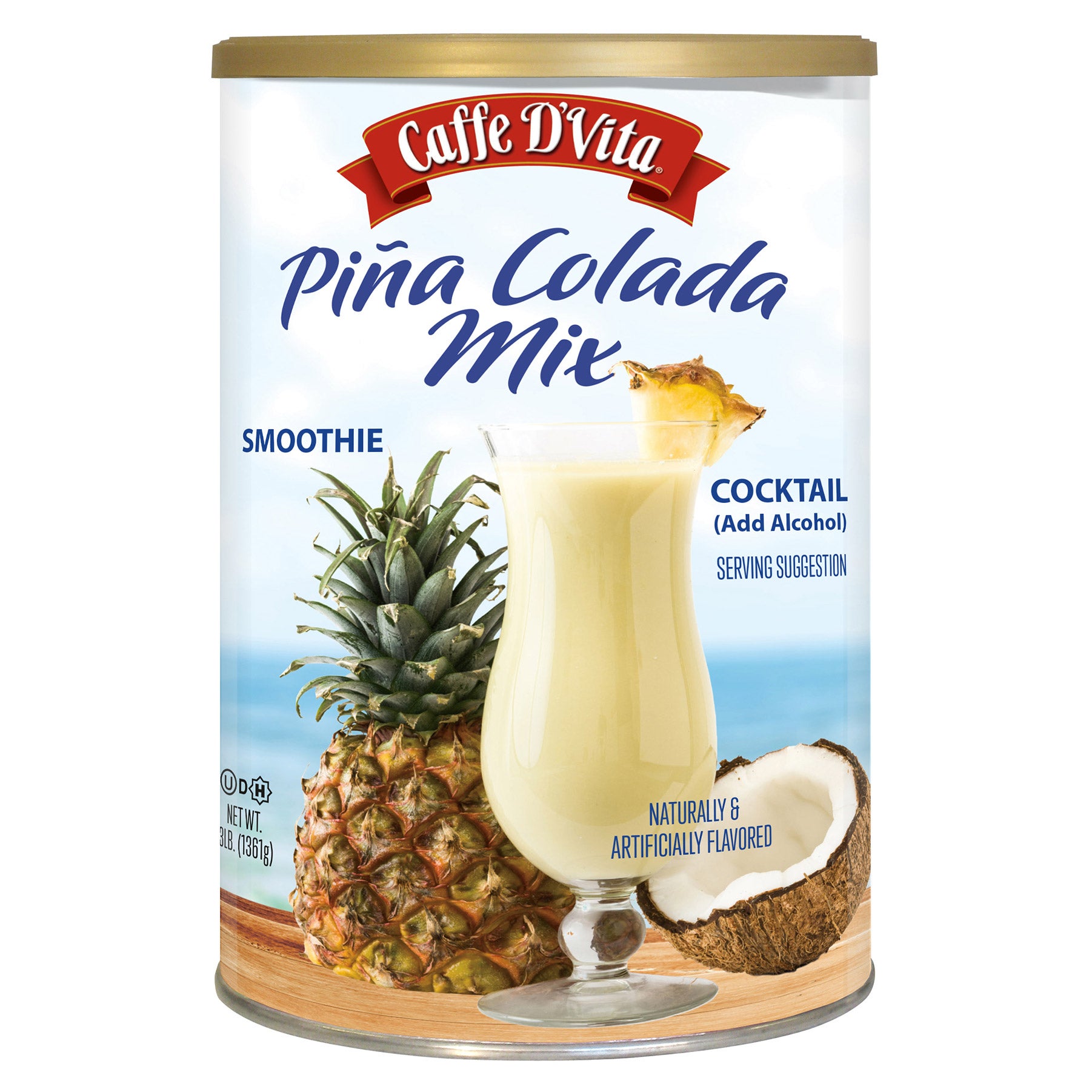 CAFFE D'VITA PINA COLADA DRINK MIX 3 POUNDS - Image 1