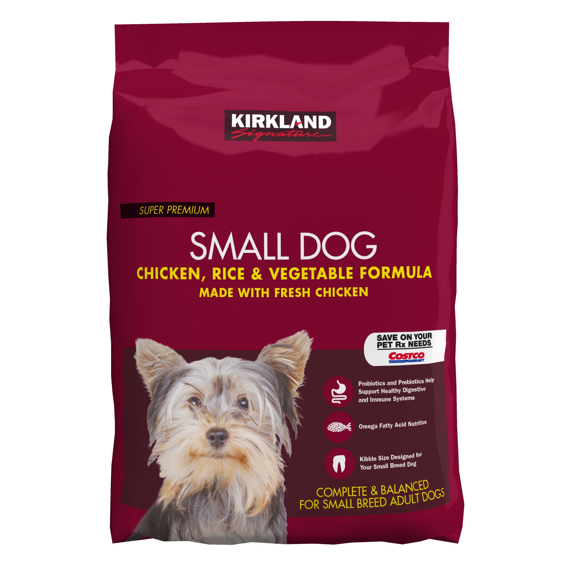 KIRKLAND SIGNATURE CHICKEN, RICE, & VEG SMALL DOG 20 POUNDS