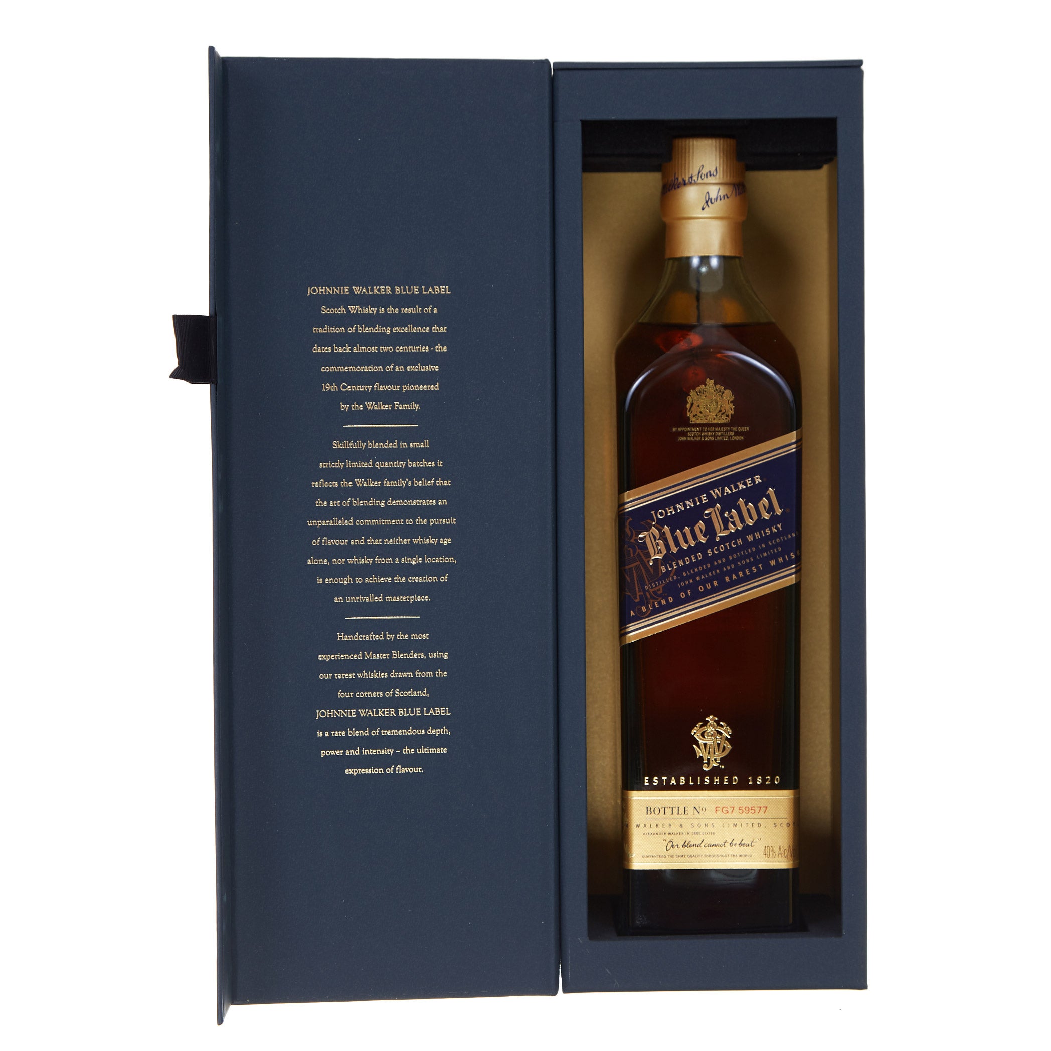 JOHNNIE WALKER BLUE LABEL SCOTCH SCOTLAND 750ML