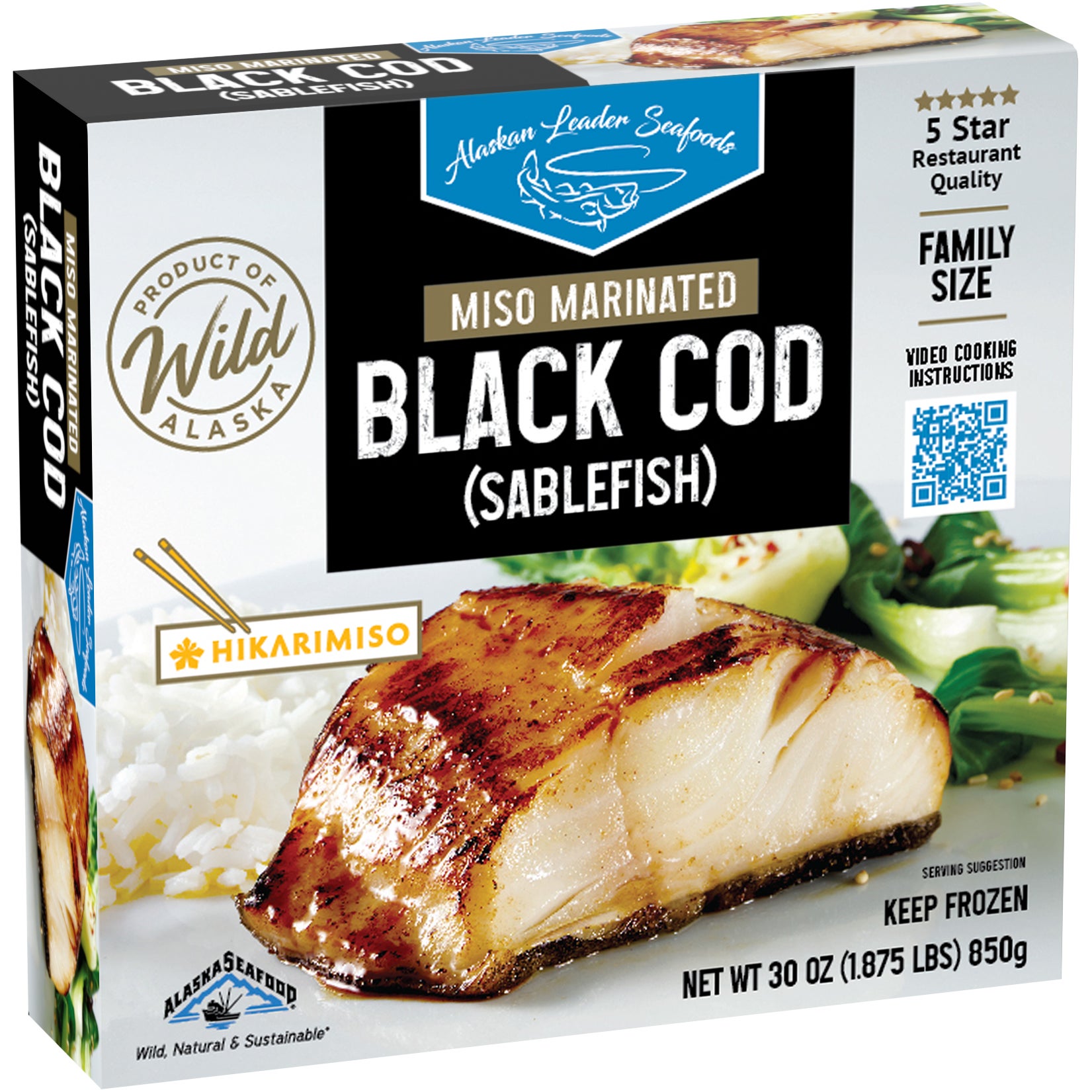 ALASKAN LEADER SEAFOOD MARINATED SABLEFISH (BLACK COD) 1.875 LB