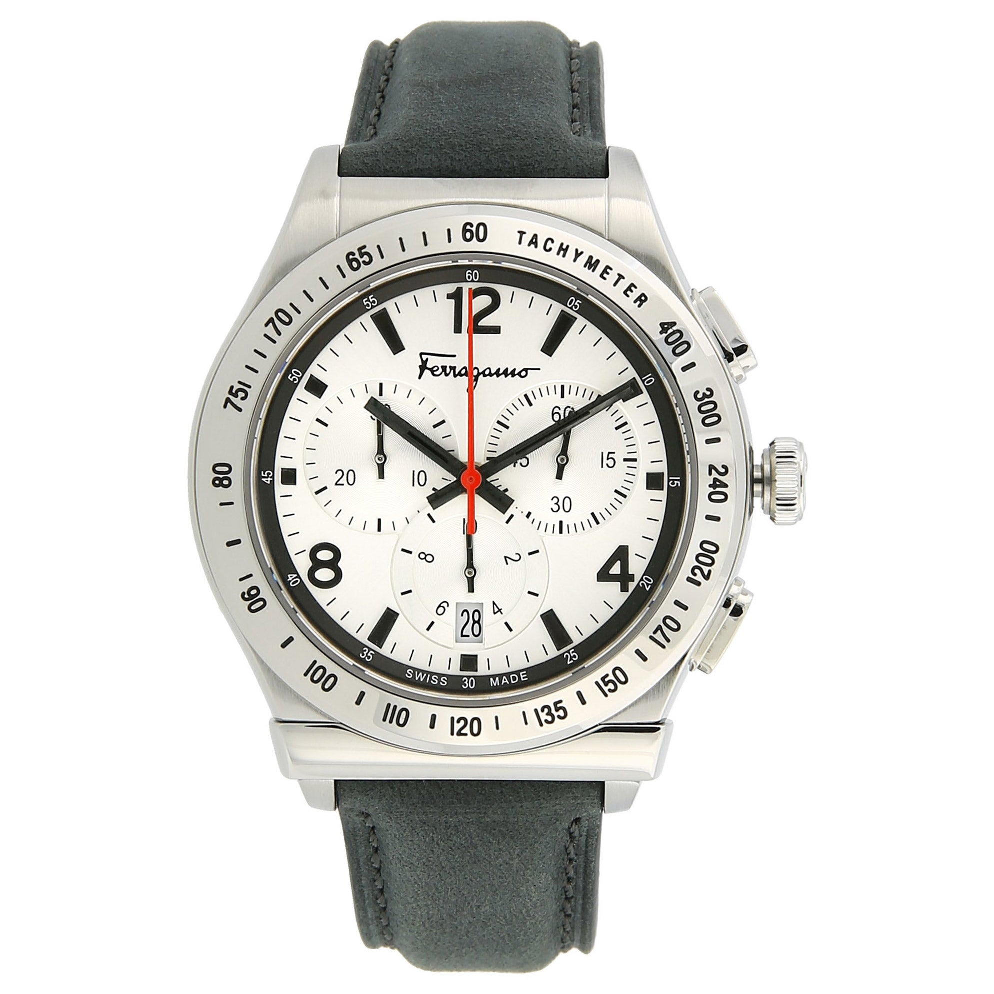 SALVATORE FERRAGAMO 42MM GRAY STRAP MEN'S WATCH - Image 1