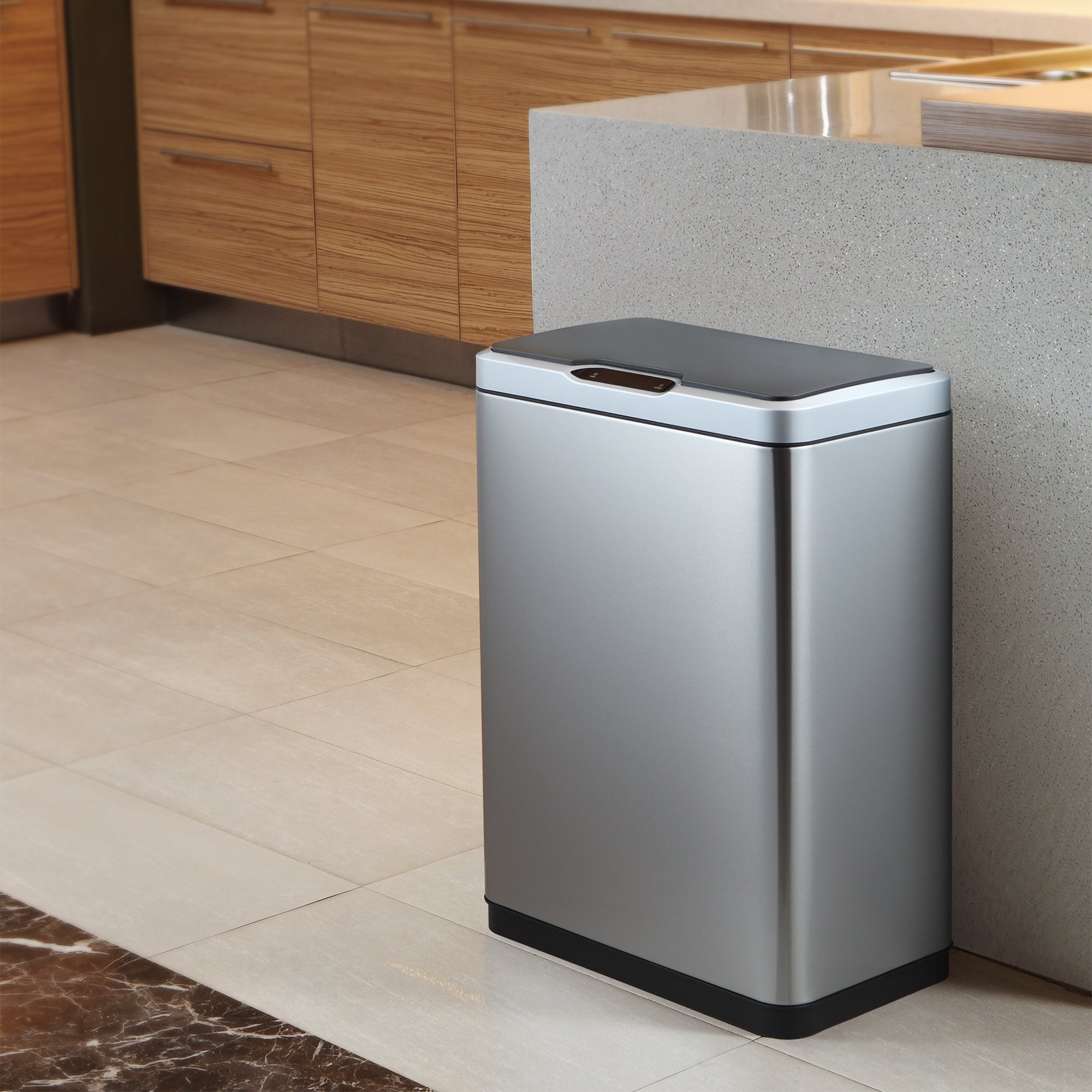 SENSIBLE ECO LIVING 47L STAINLESS STEEL MOTION TRASH BIN
