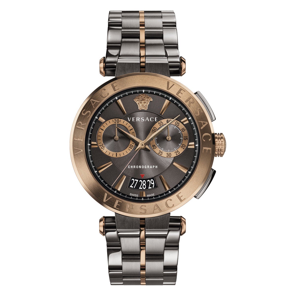 VERSACE AION CHRONO TWO-TONE STAINLESS QUARTZ MEN'S WATCH