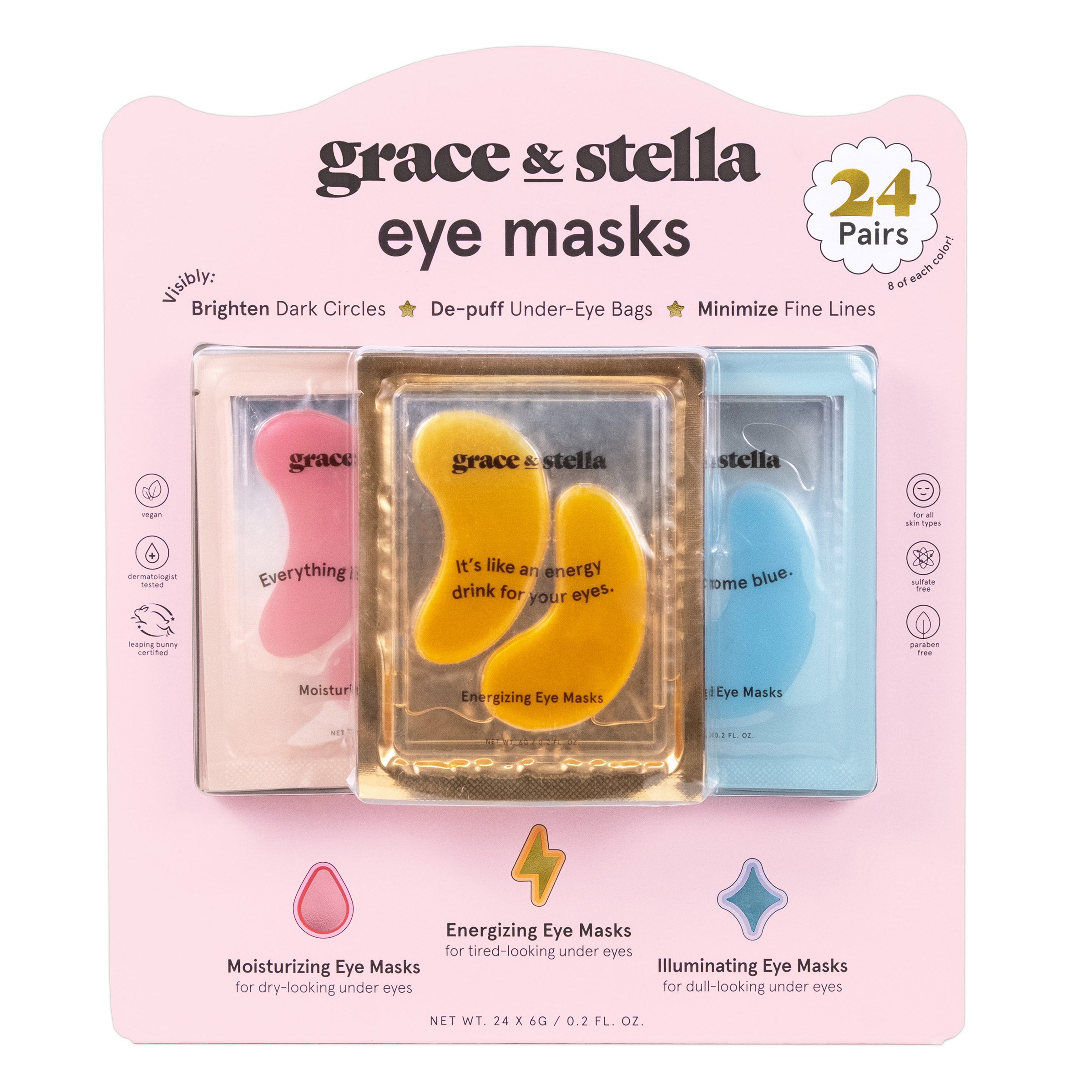 GRACE & STELLA UNDER EYE MASKS 24 CT