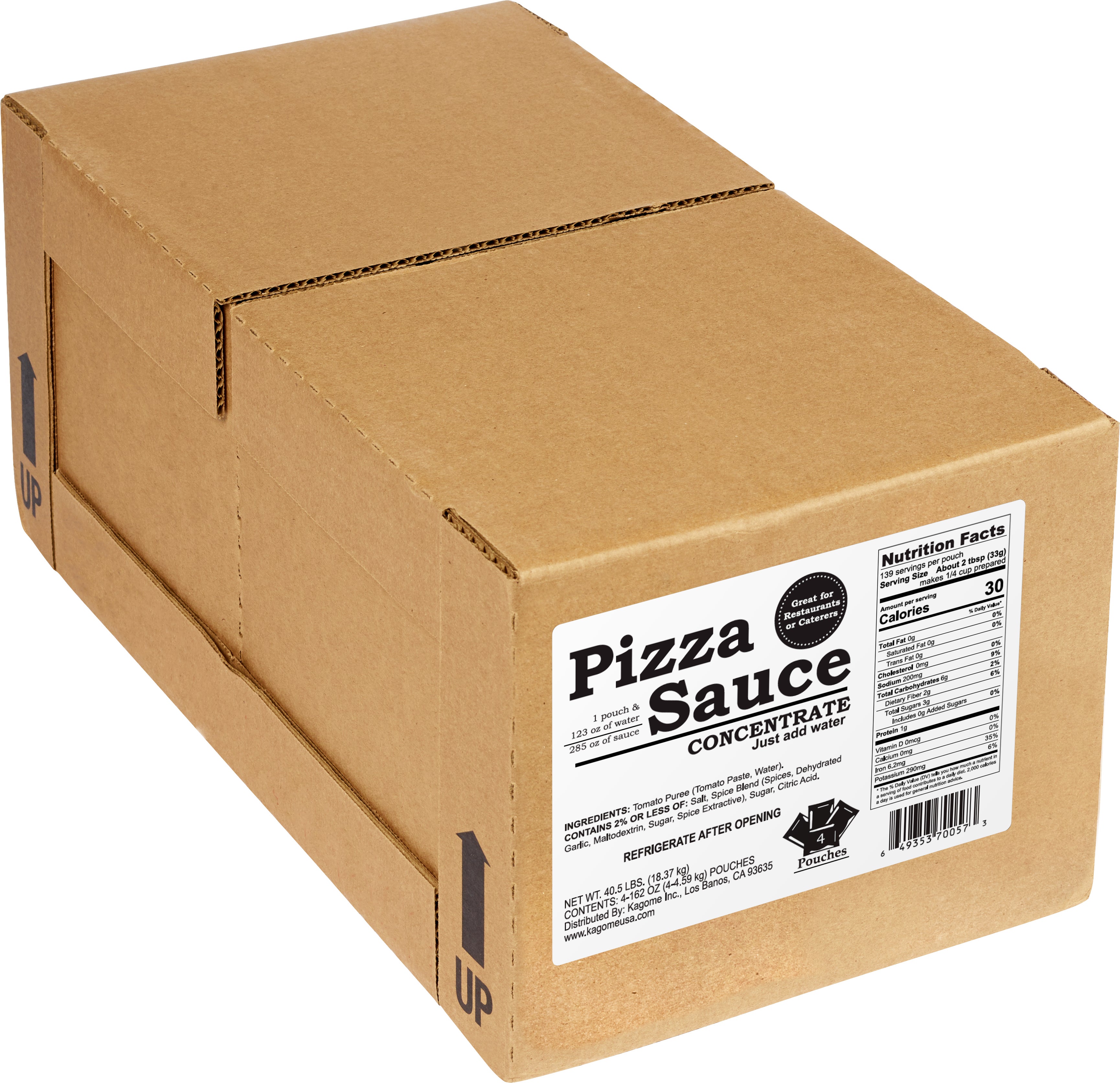 PIZZA SAUCE CONCENTRATE 4/162 OZ - Image 1
