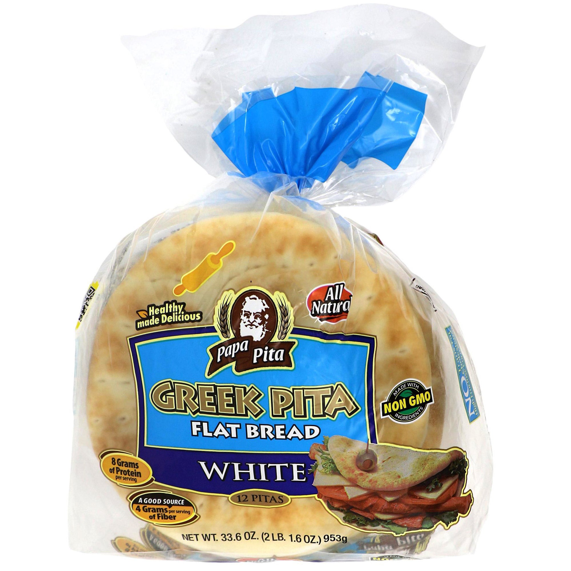 PAPA PITA GREEK PITA FLAT BREAD 12CT / 7¨