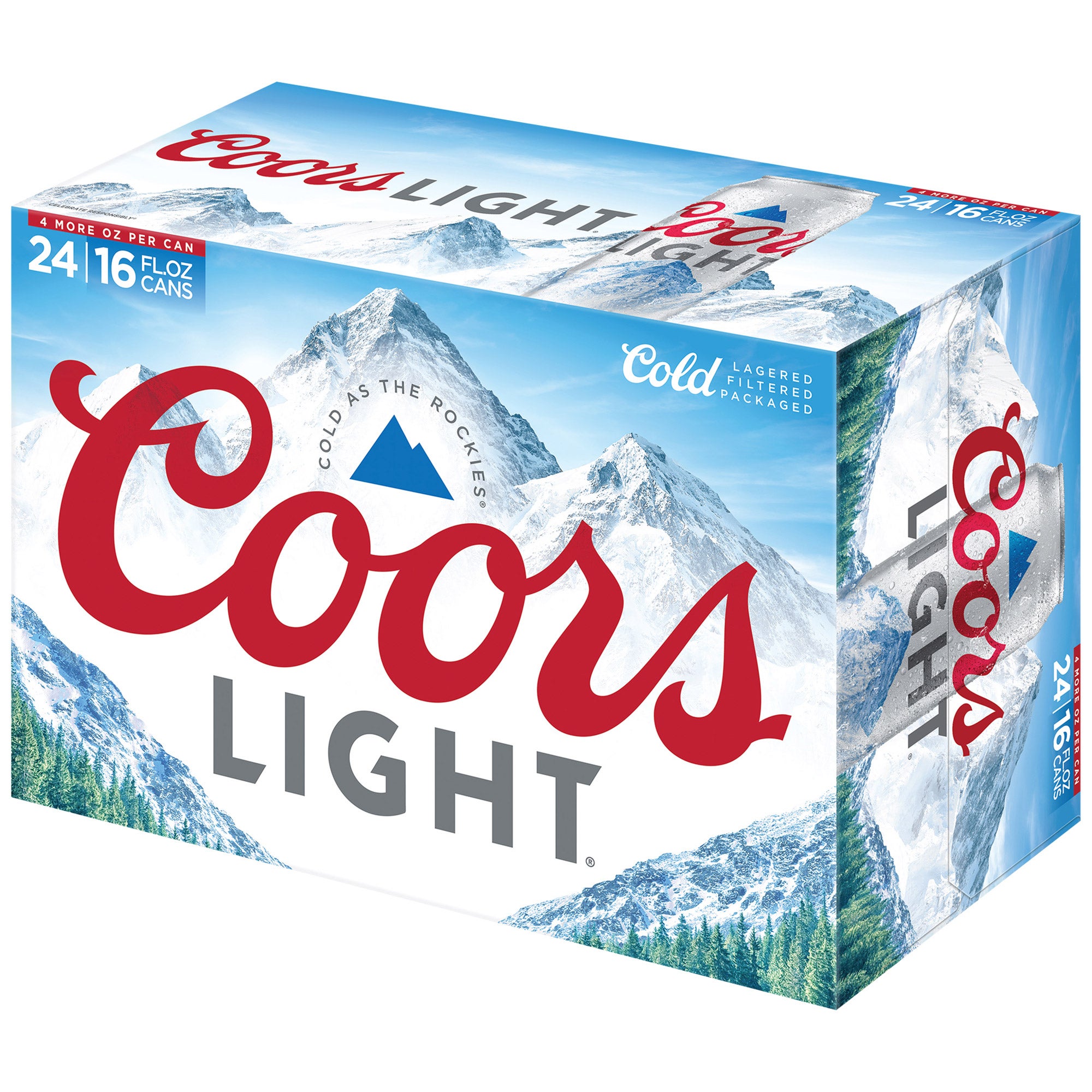 COORS BREWING COORS LIGHT BEER 24/16OZ CANS