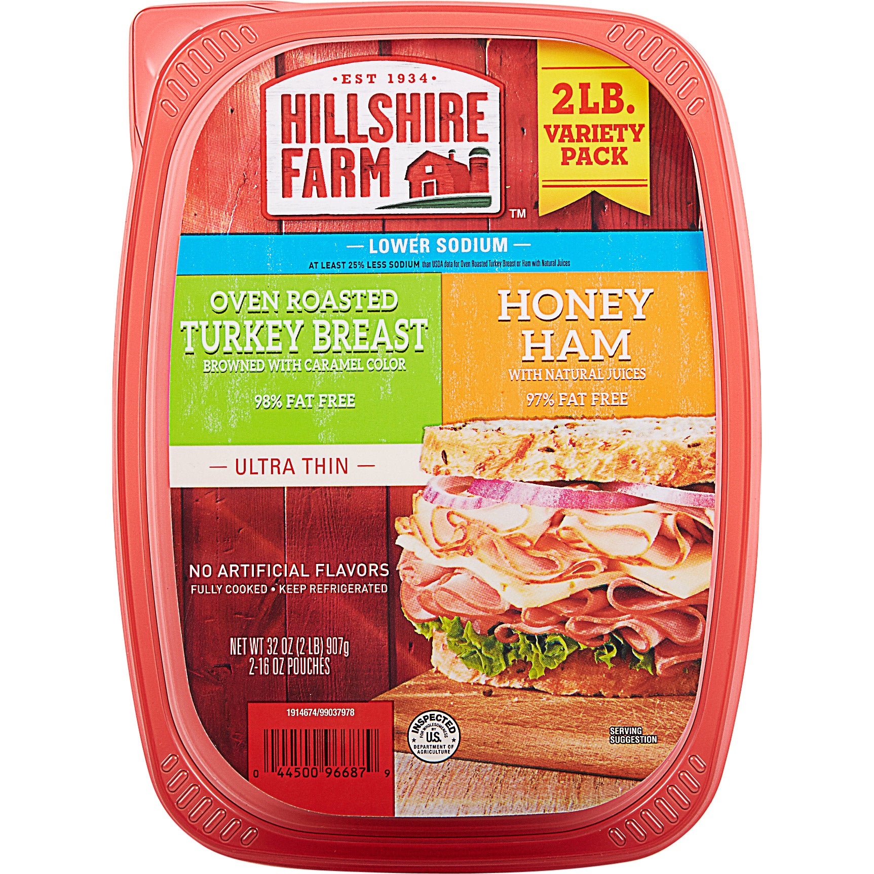 HILLSHIRE FARM LOW SODIUM TURKEY/HAM 2 LBS