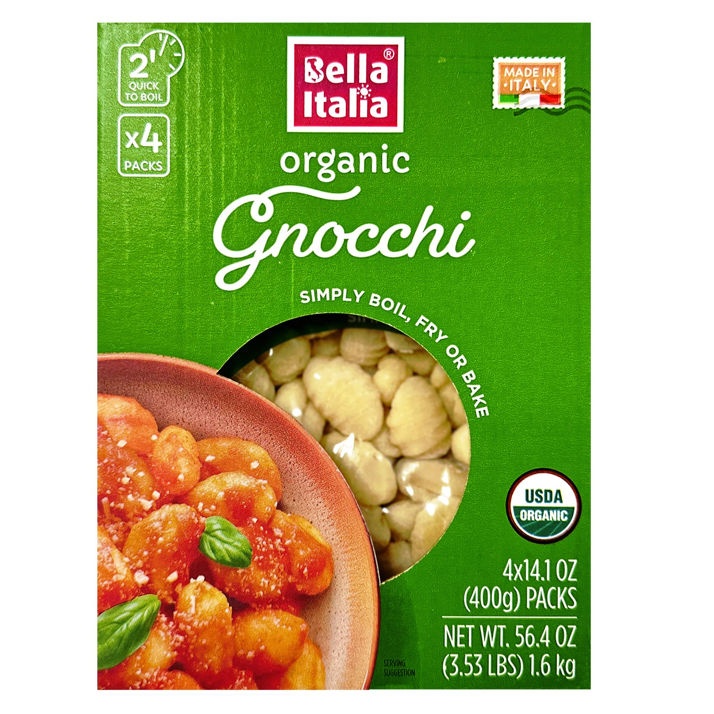 BELLA ITALIA ORGANIC GNOCCHI 56.4 OUNCE BOX