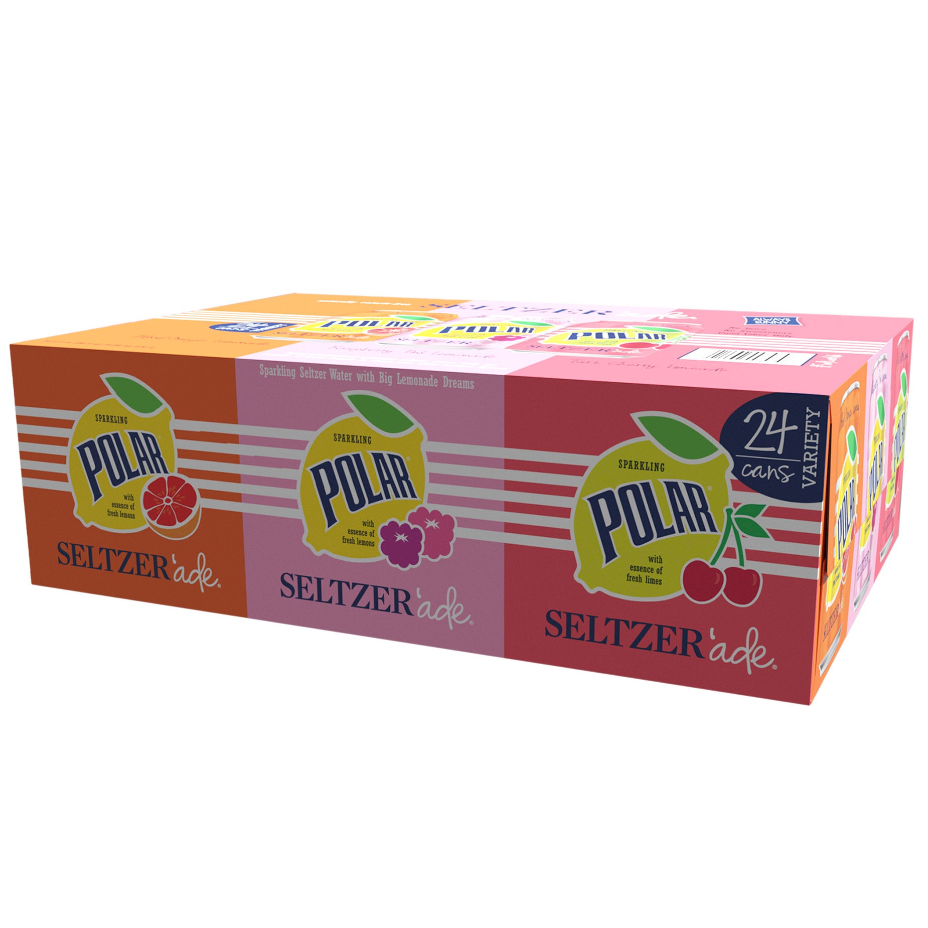 POLAR SELTZER'ADE VARIETY PACK 24/12 FL OZ (9 QTS)