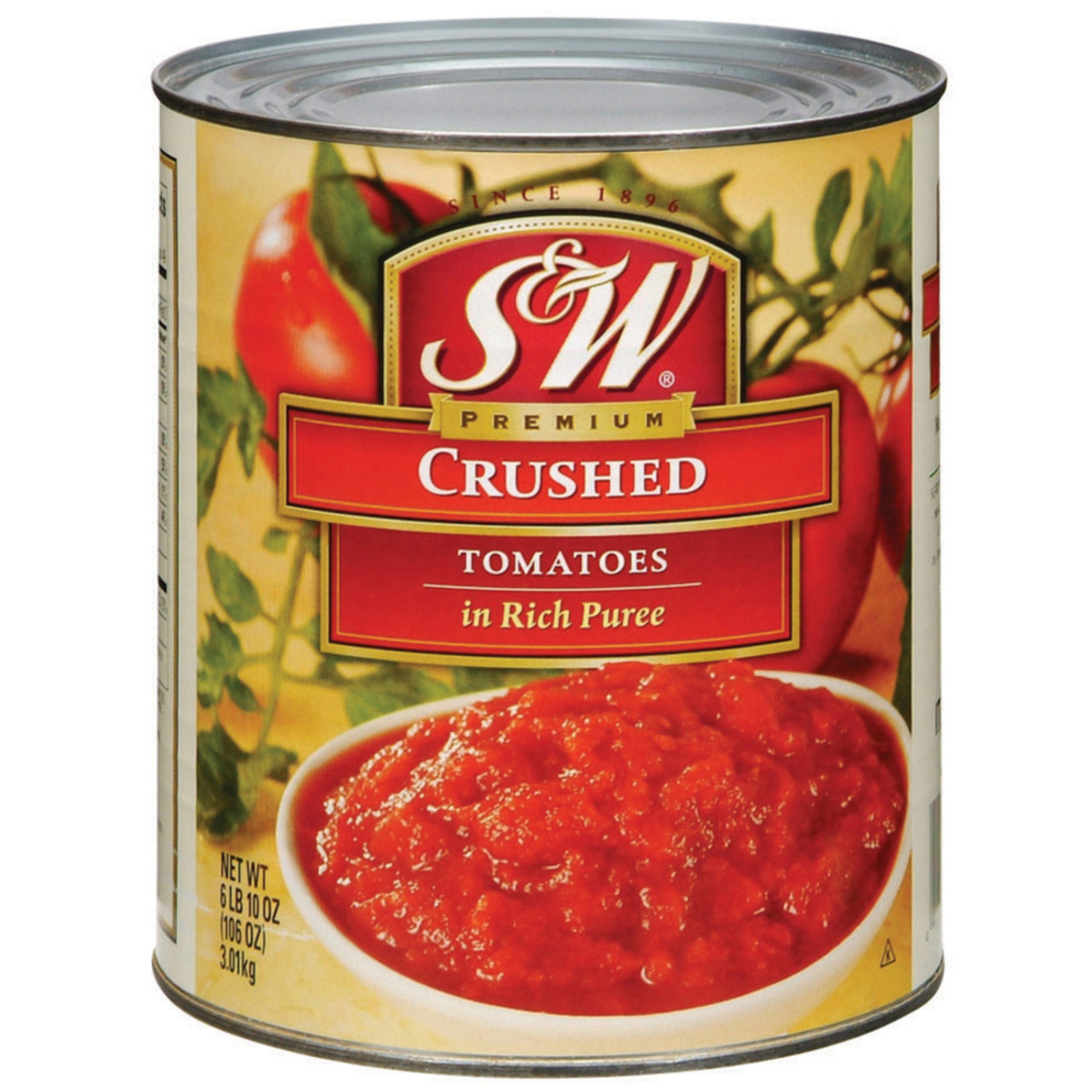 S & W CRUSHED TOMATOES #10 CAN 106 OUNCES